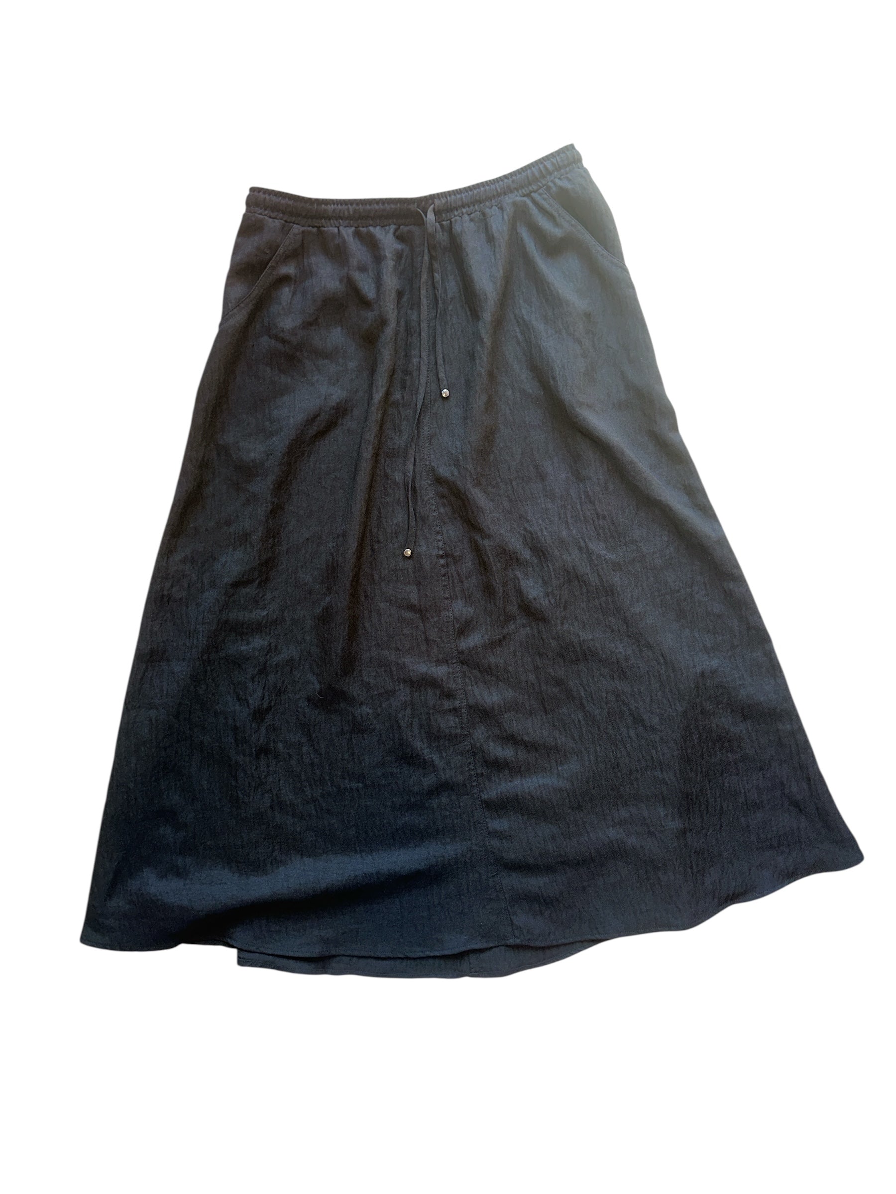 black max studio maxi skirt w pockets, m