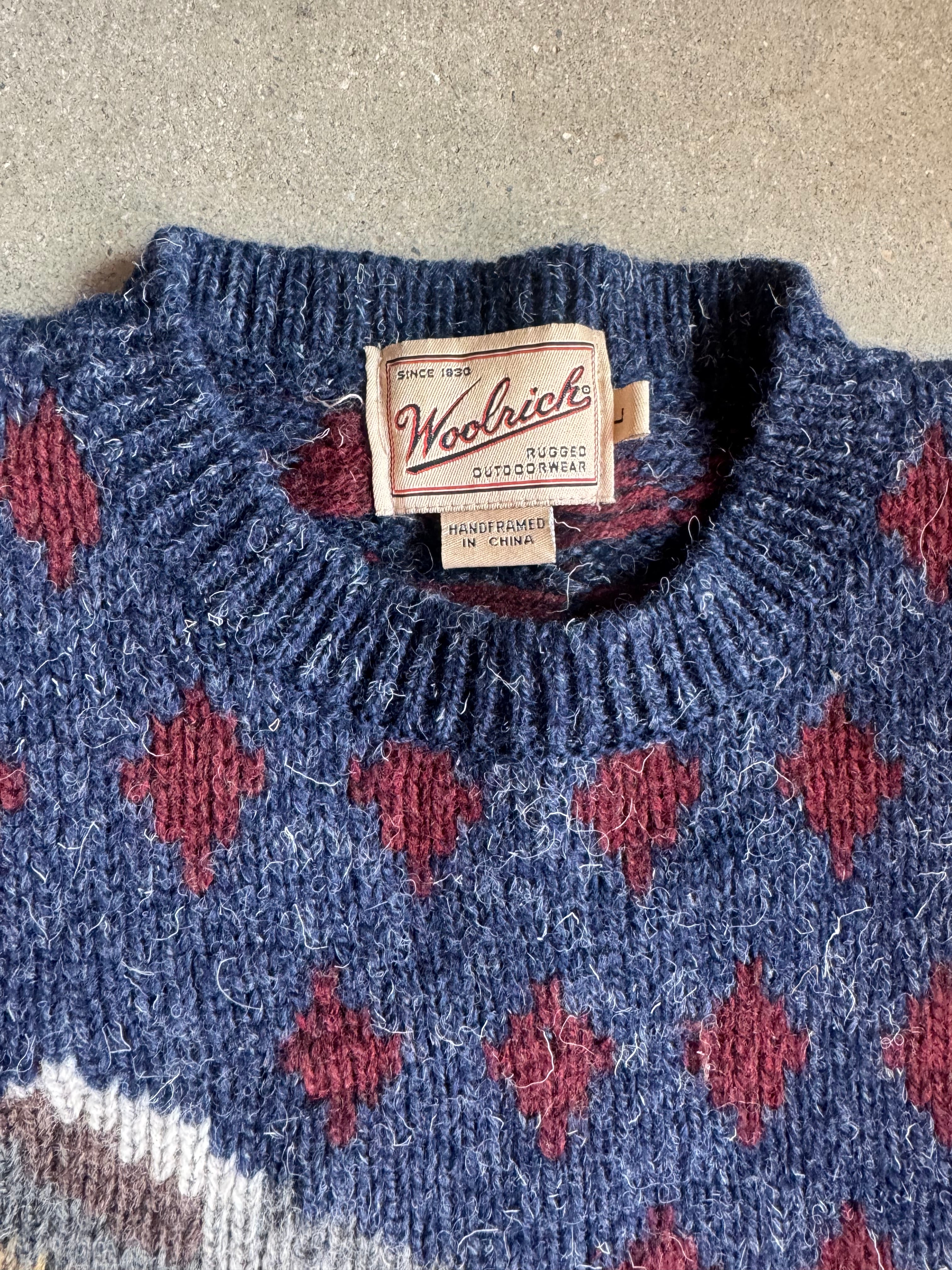 blue Woolrich wool sweater, L