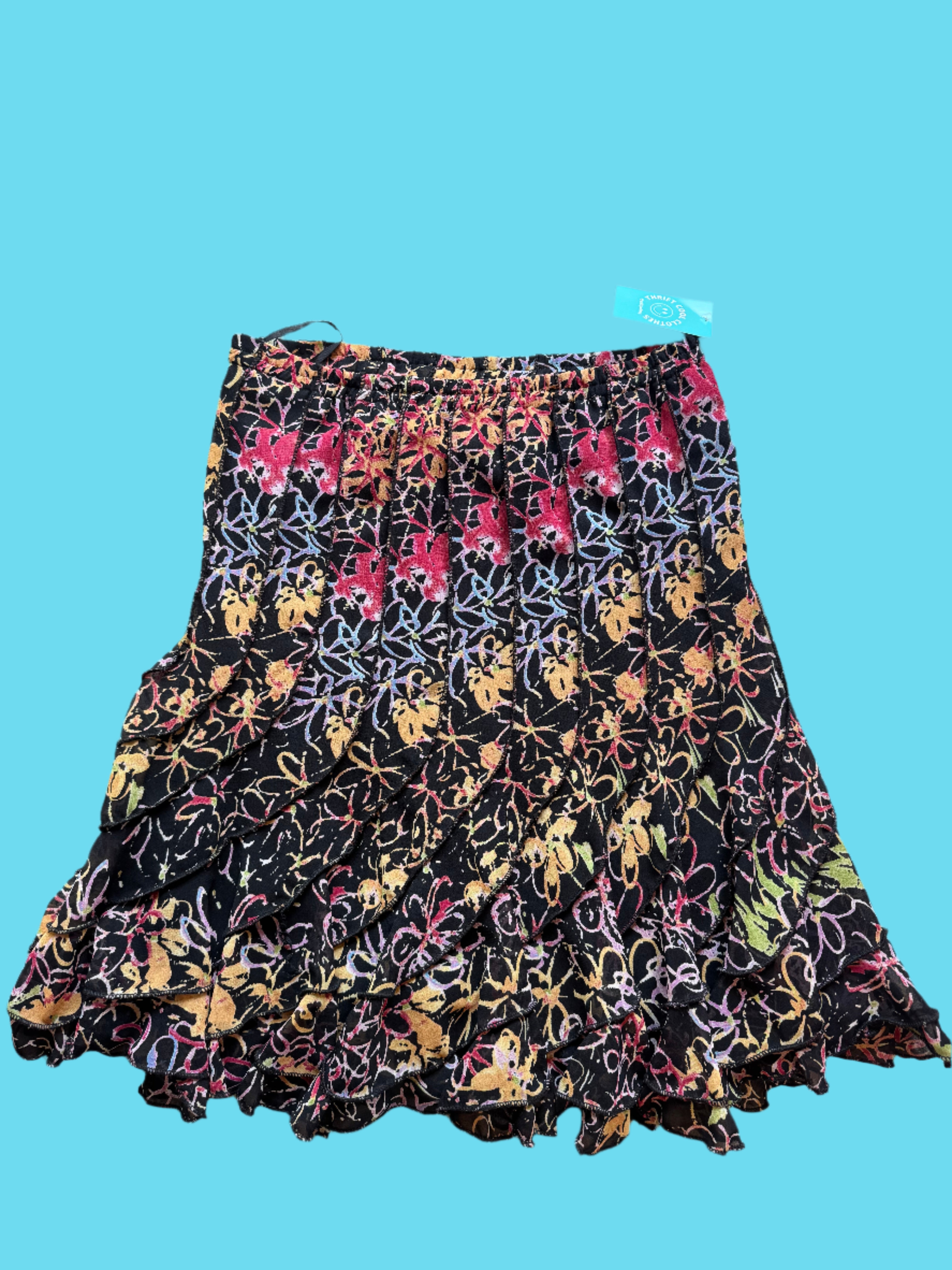 Black Tease Funky printed midi skirt, M