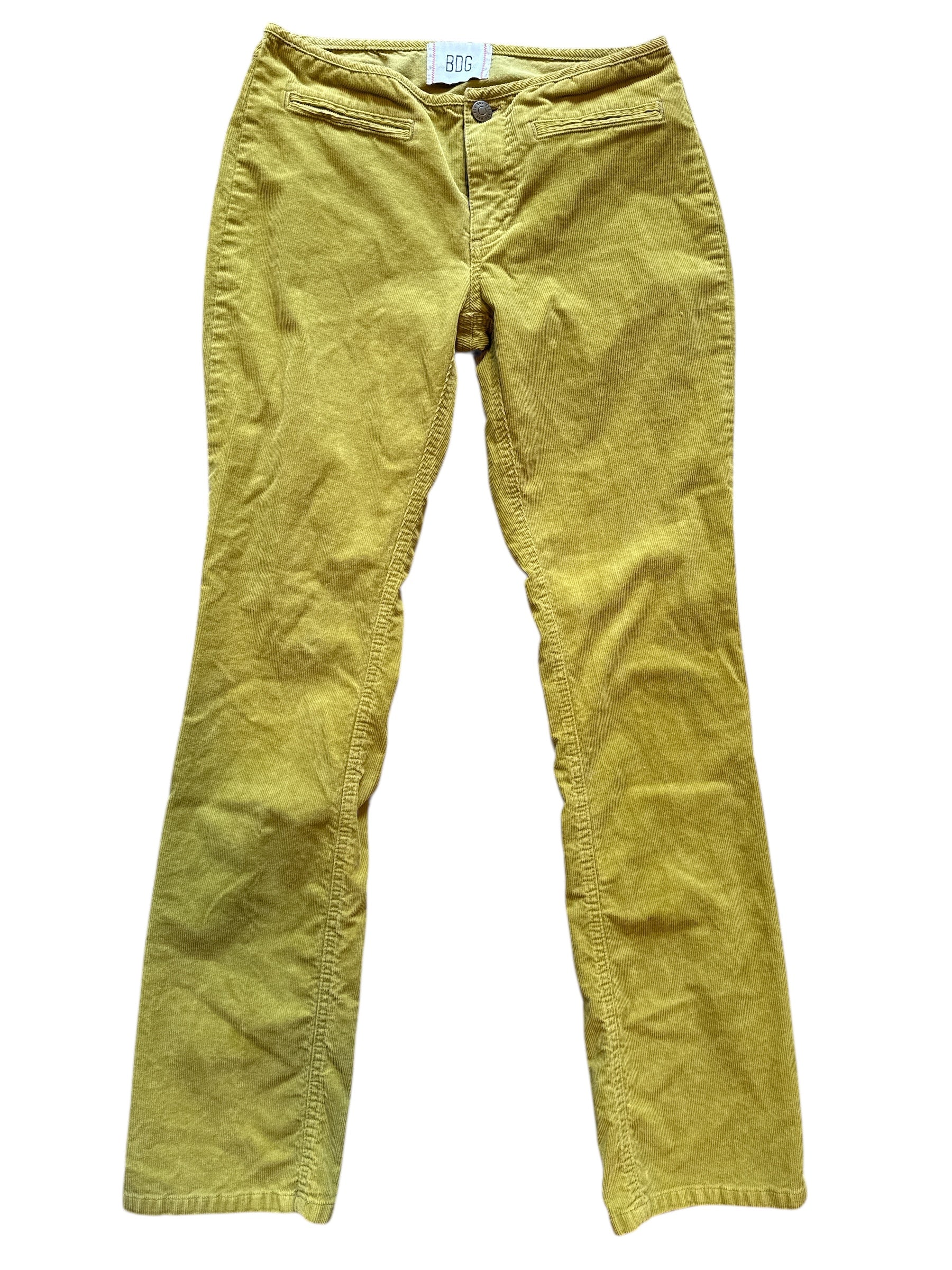 green bdg low rise cord pants, 25