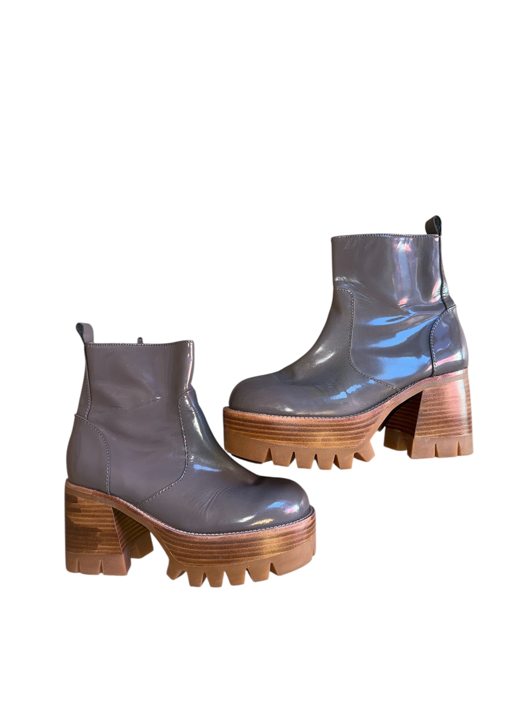 grey Jeffrey Campbell platform boots, 8
