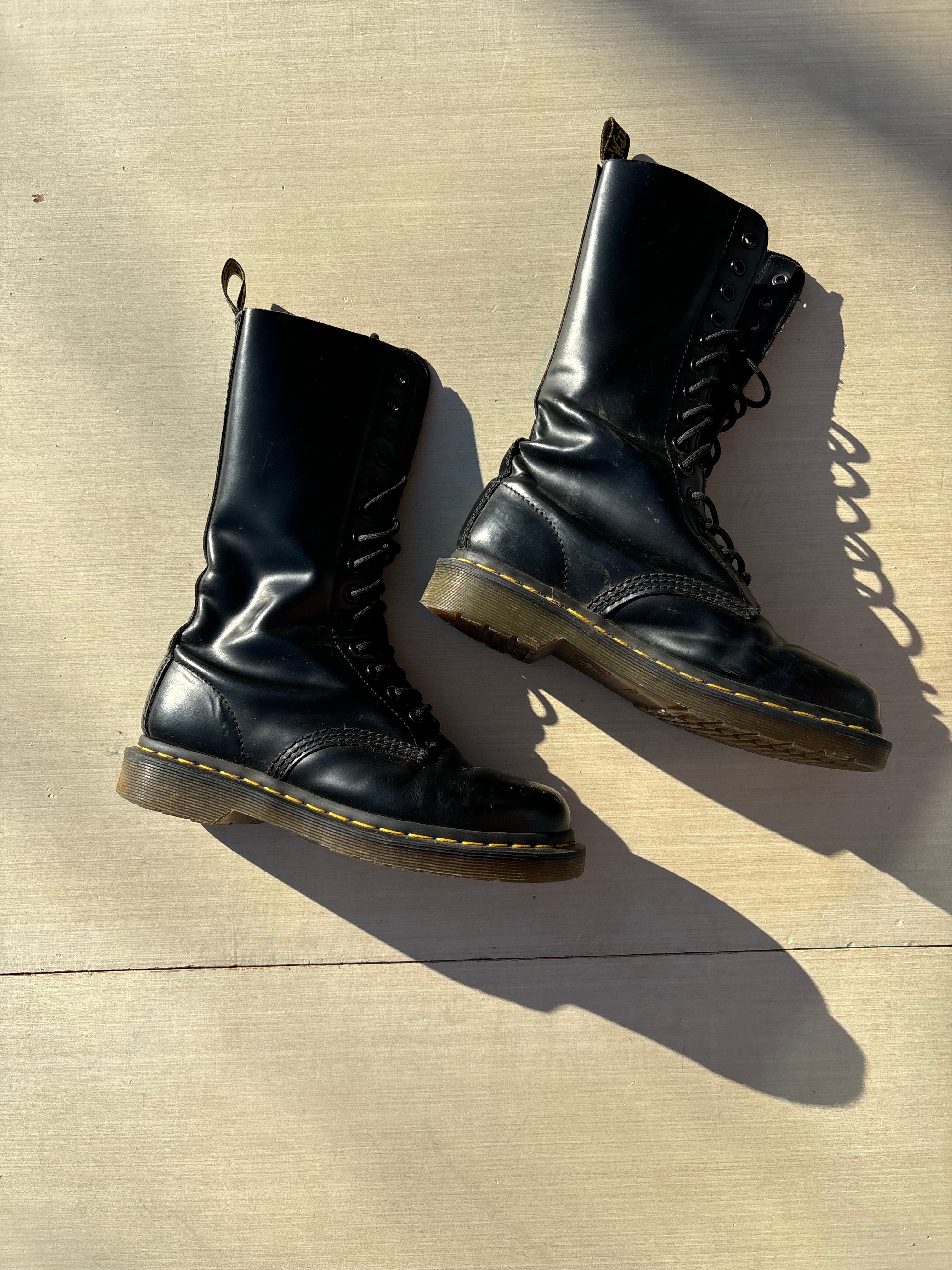 Black Doc marten tall boots, 6