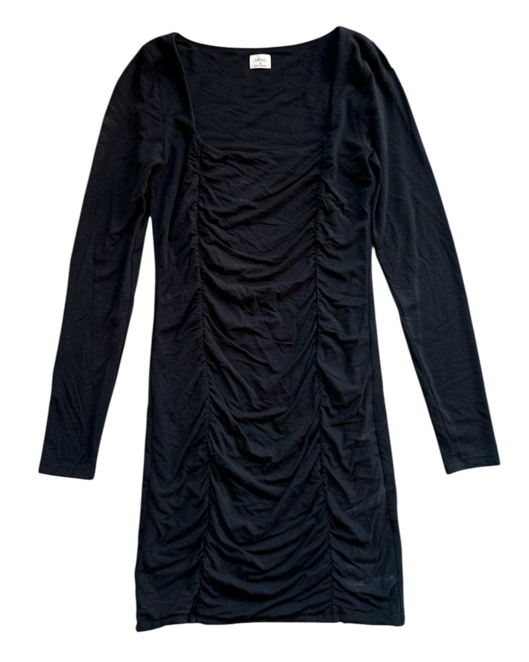 Black Wilfred Ribbed midi dress, M