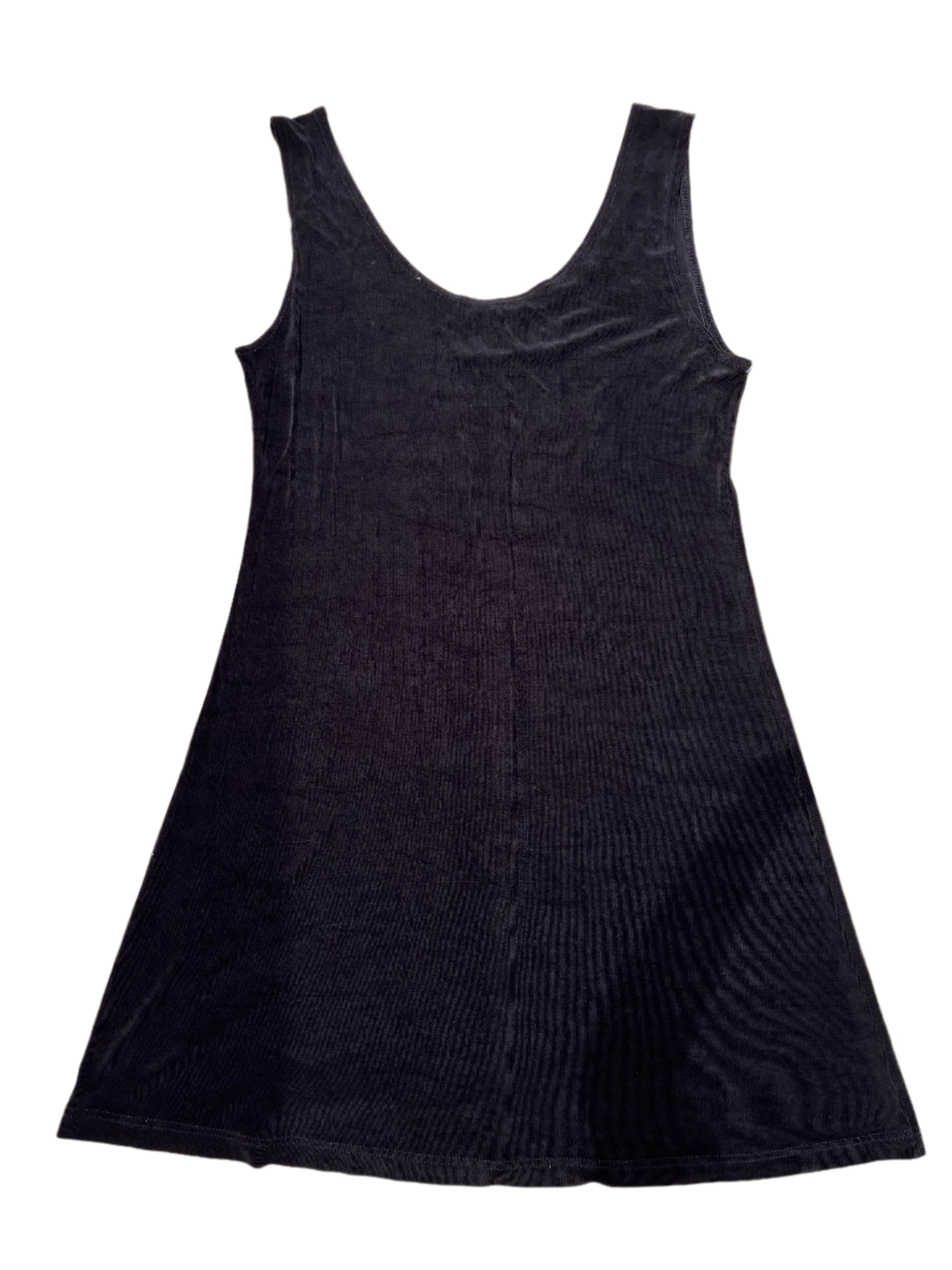 black picadilly slinky tank dress, L