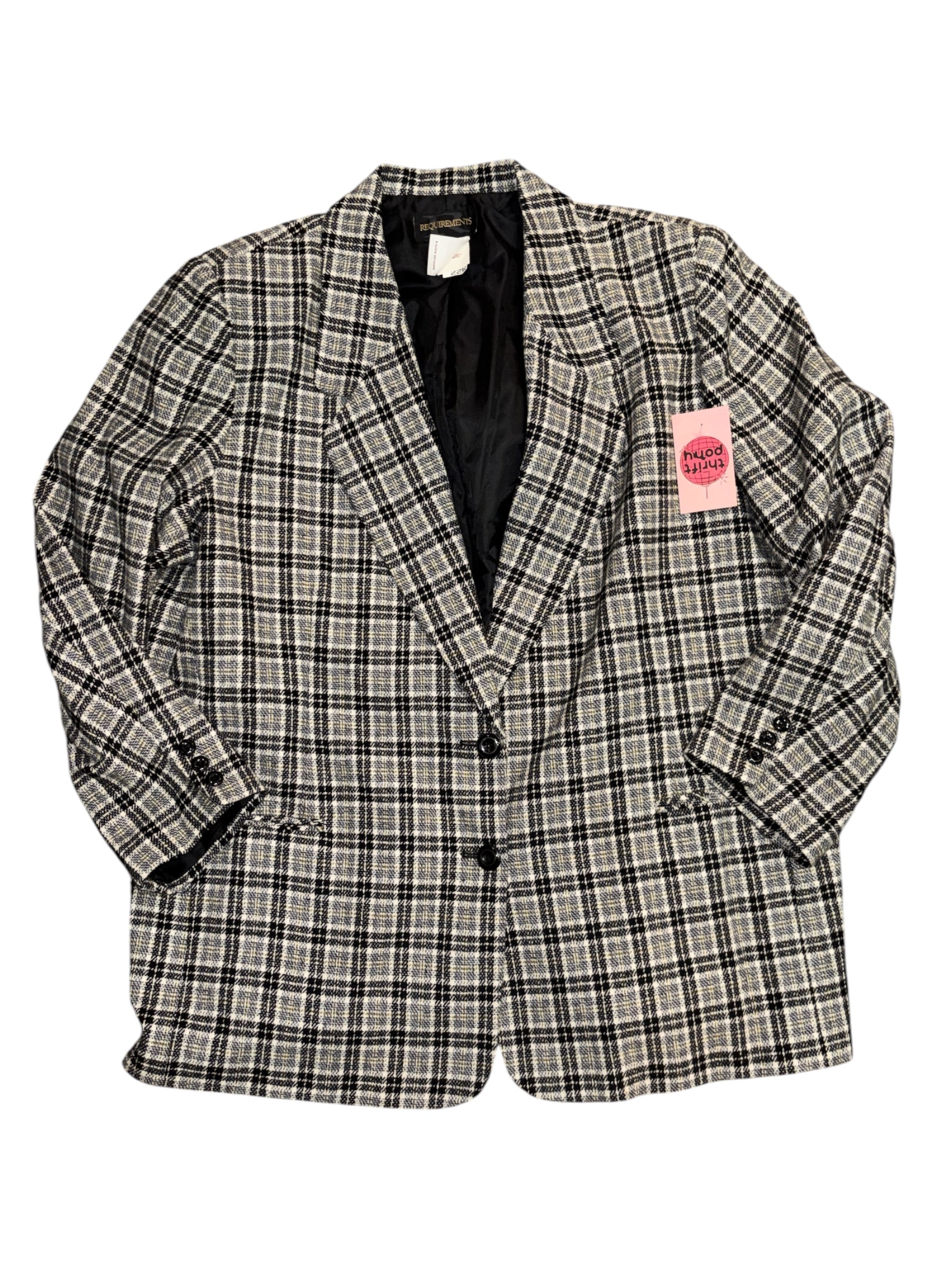 black tan requirements plais vtg blazer, 22w