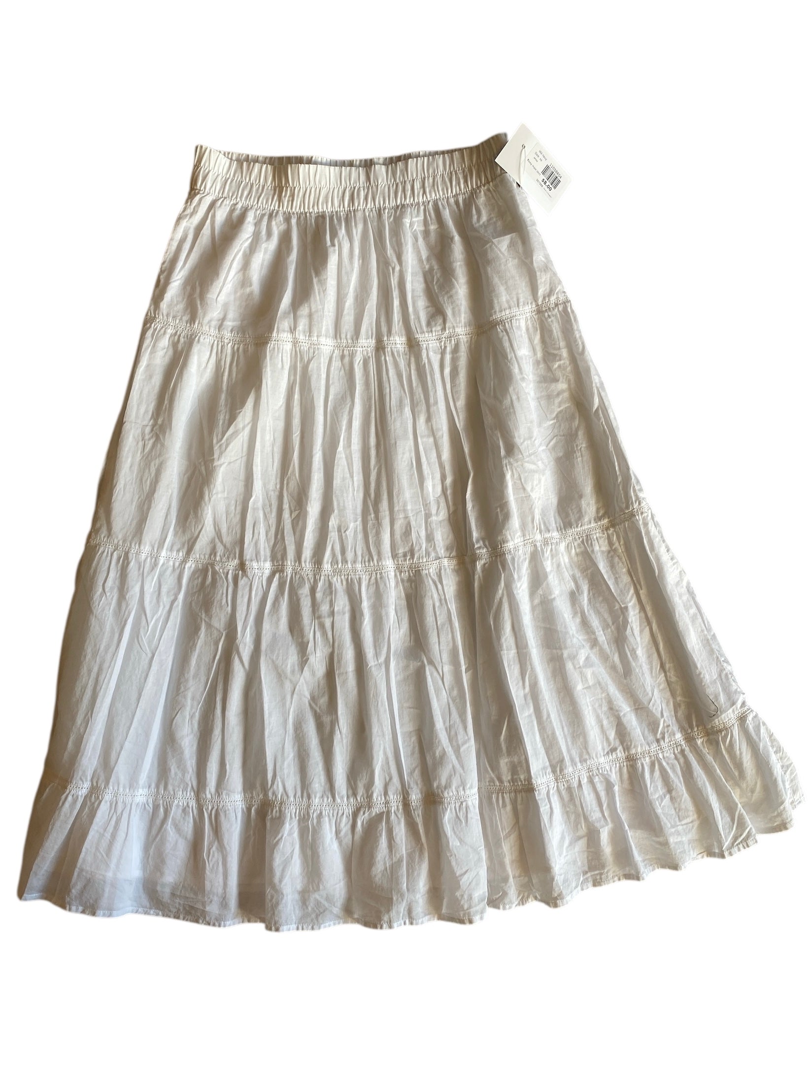 white old navy flowy maxi skirt, xs
