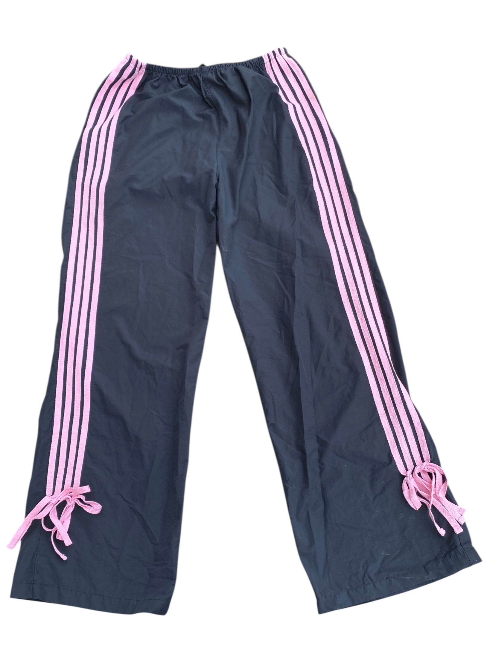 Black pink Pacsun Striped windbreaker pants, Xs