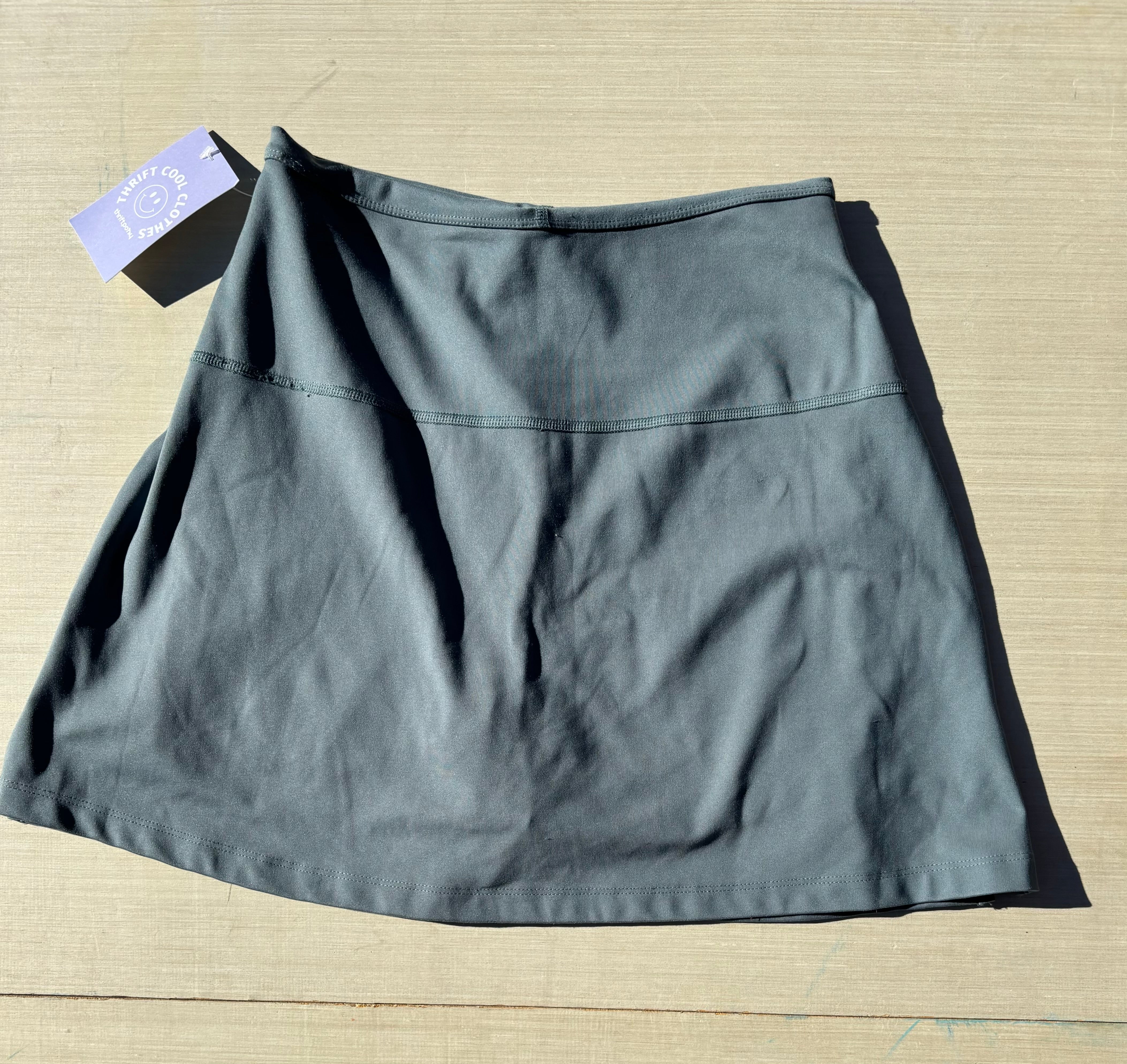 gray girlfriend collective running skort, s