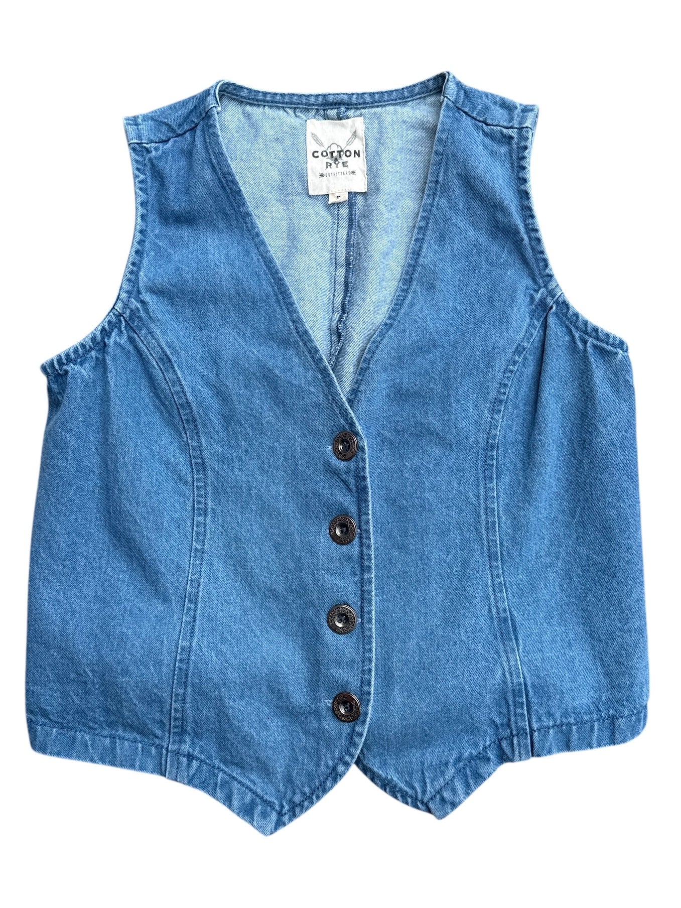 Blue Cotton & Rye Denim button down vest, S