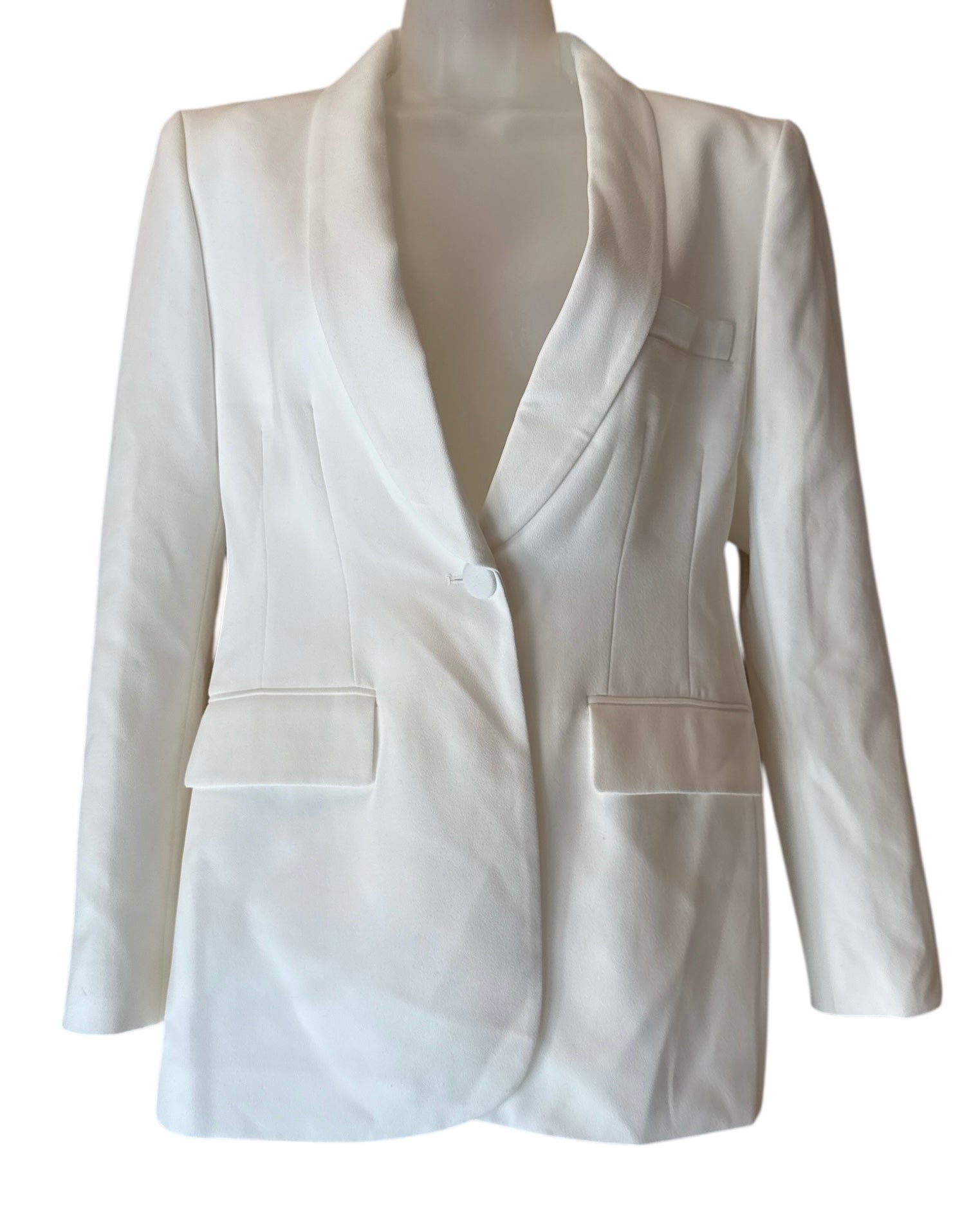 white Zara blazer, m