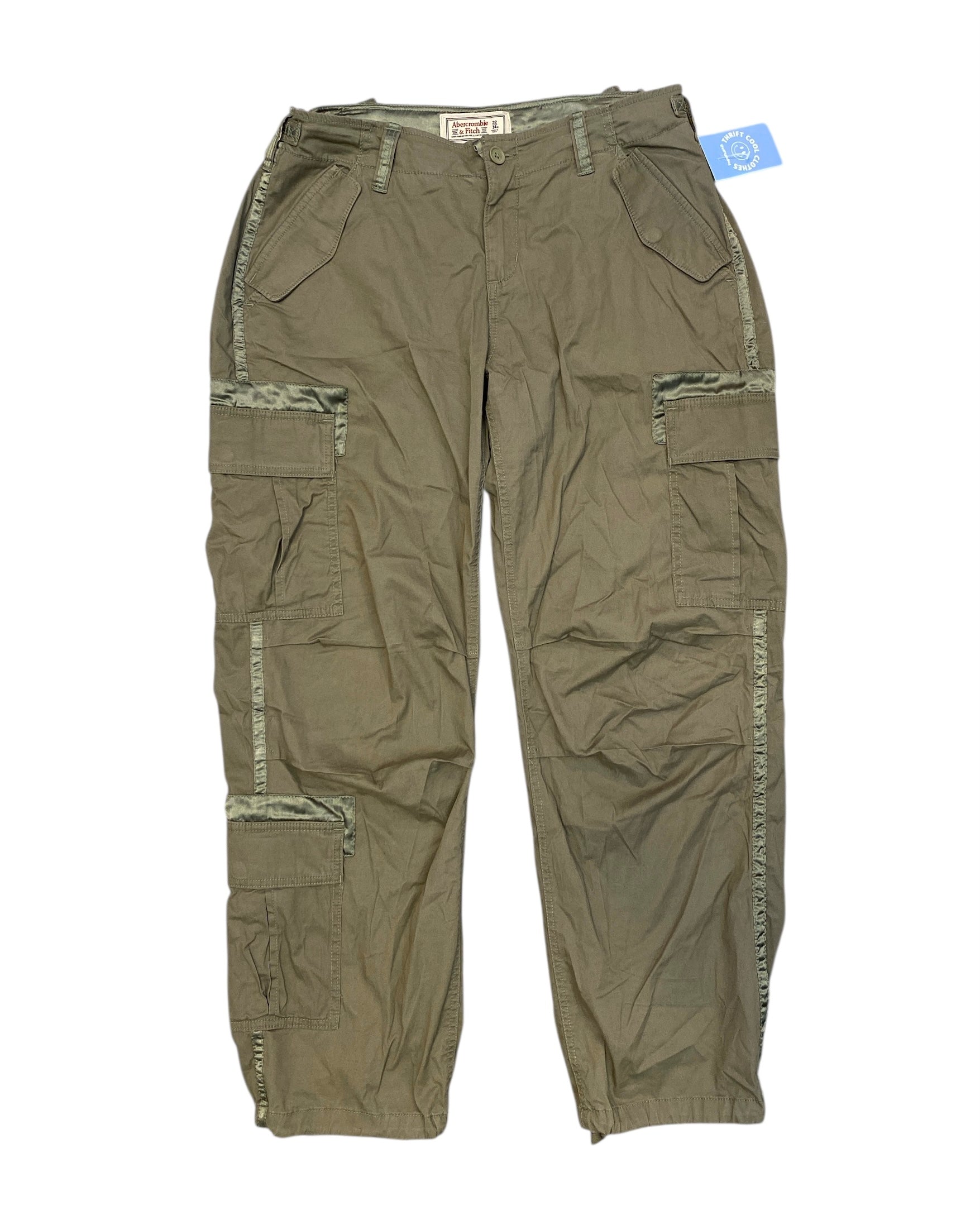 Army green abercrombie Cargo pants, 14r