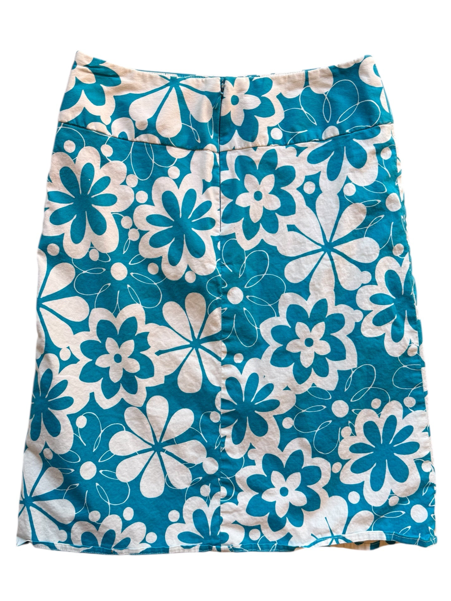 blue white annex floral pencil skirt, 0