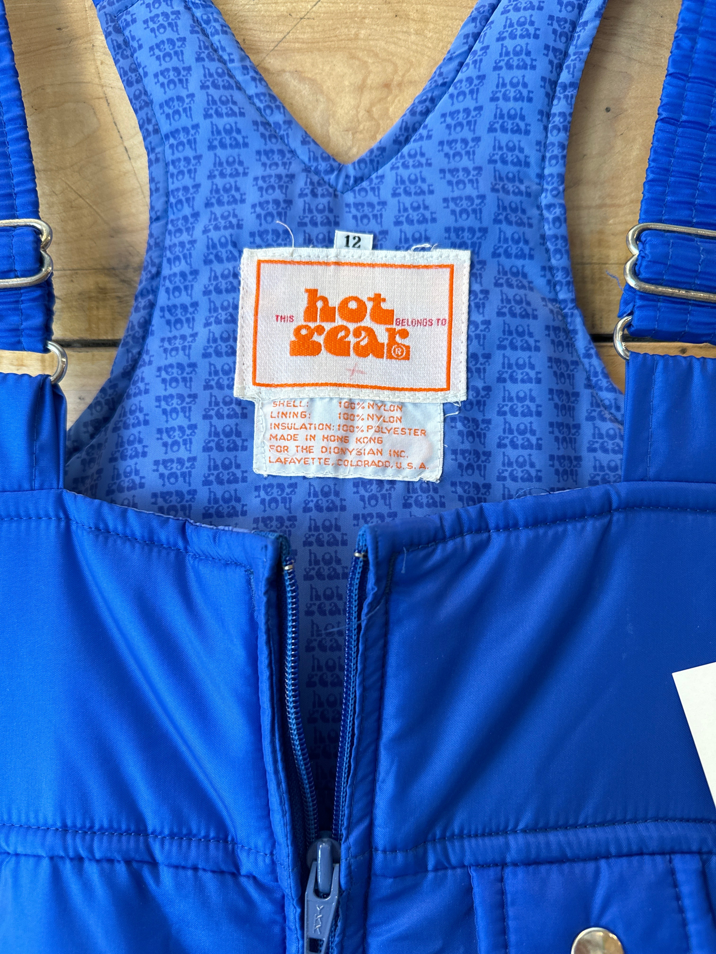 blue hot gear vintage ski pants, XS