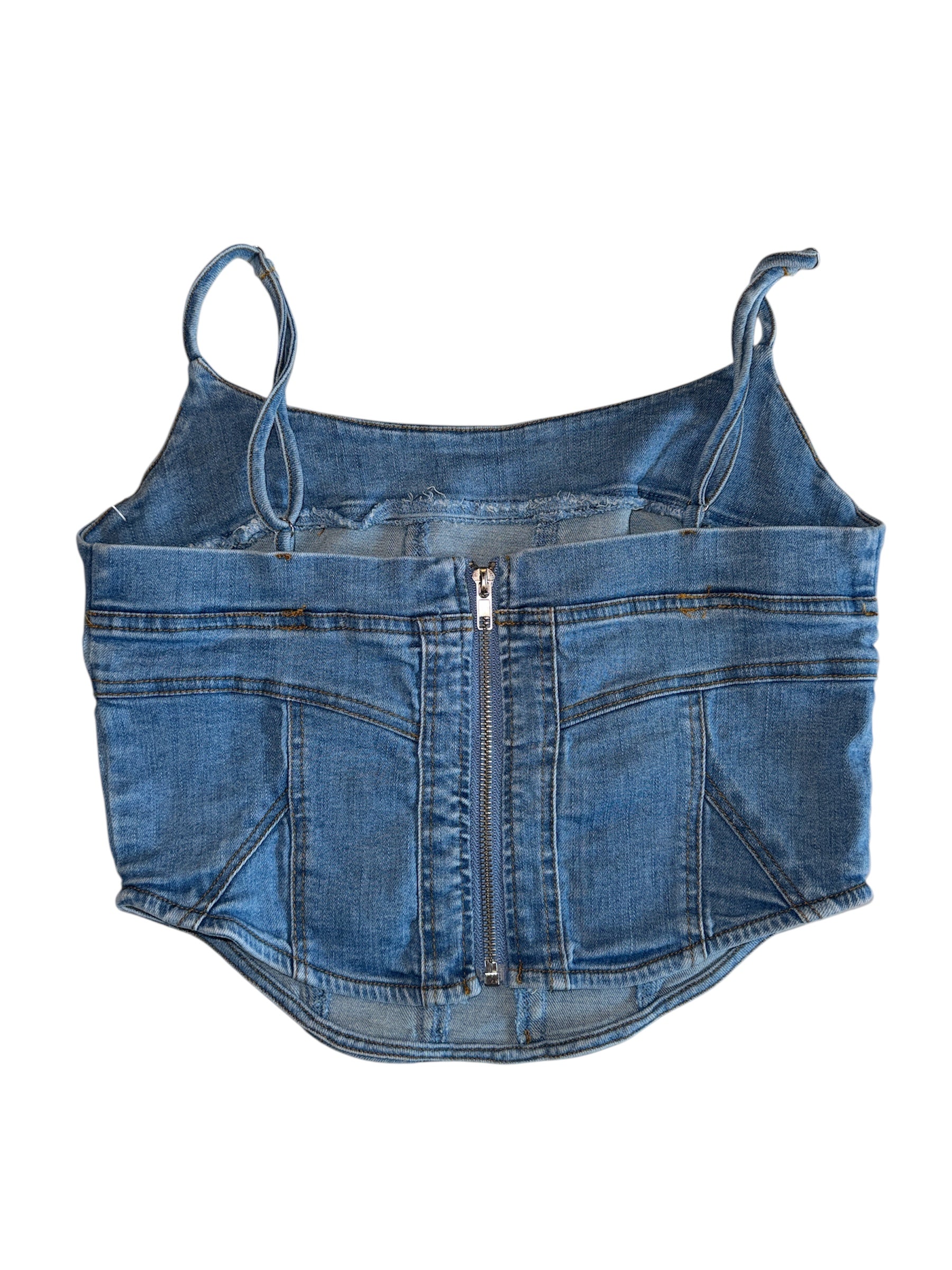 blue vestique denim tank, s