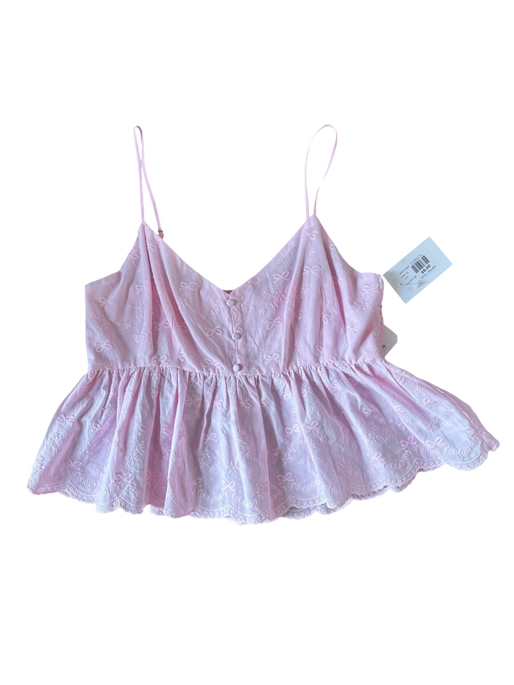 pink altard state bow tank top, XL