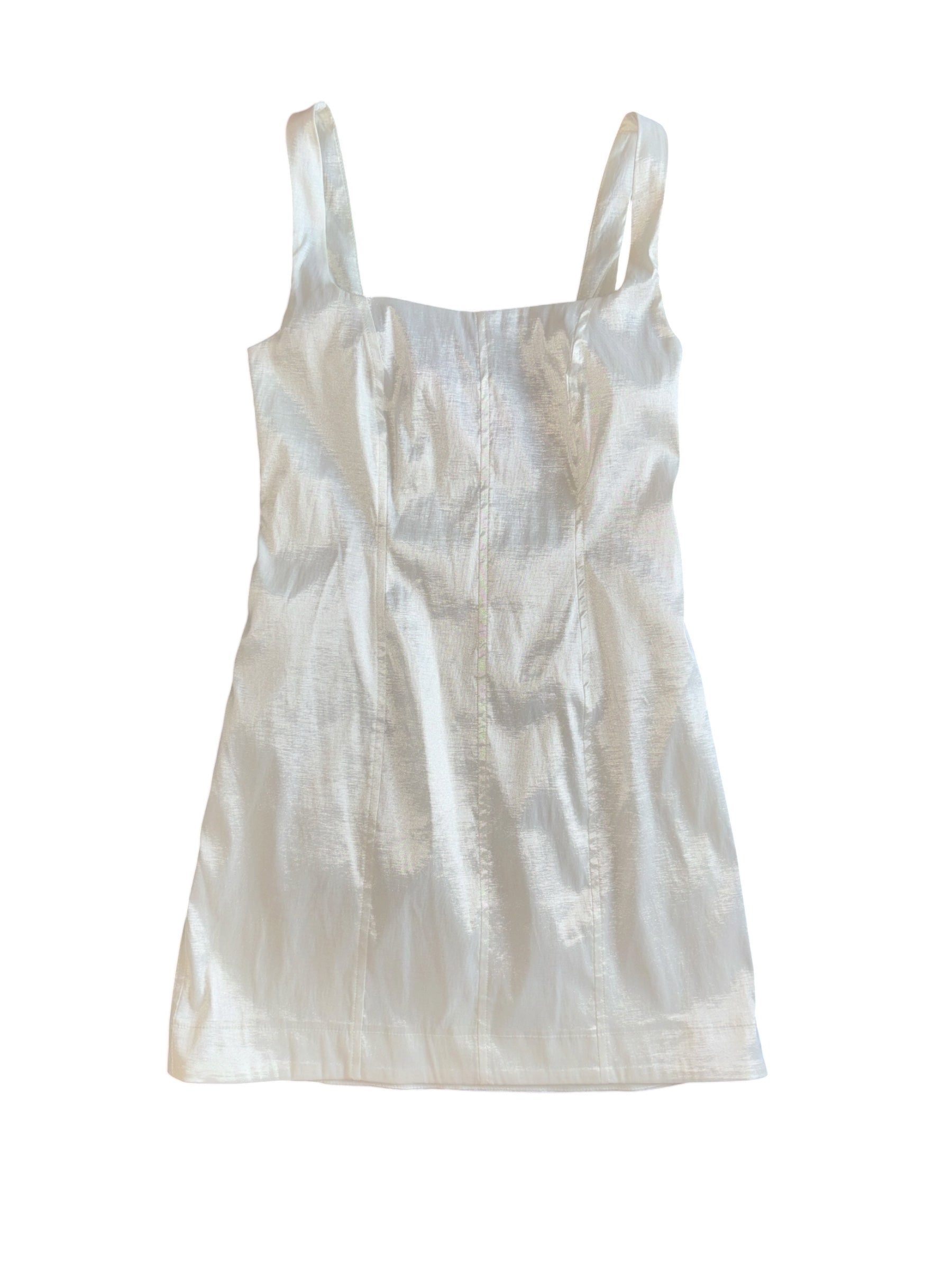 white show me your mumu structured short tank dress, xs