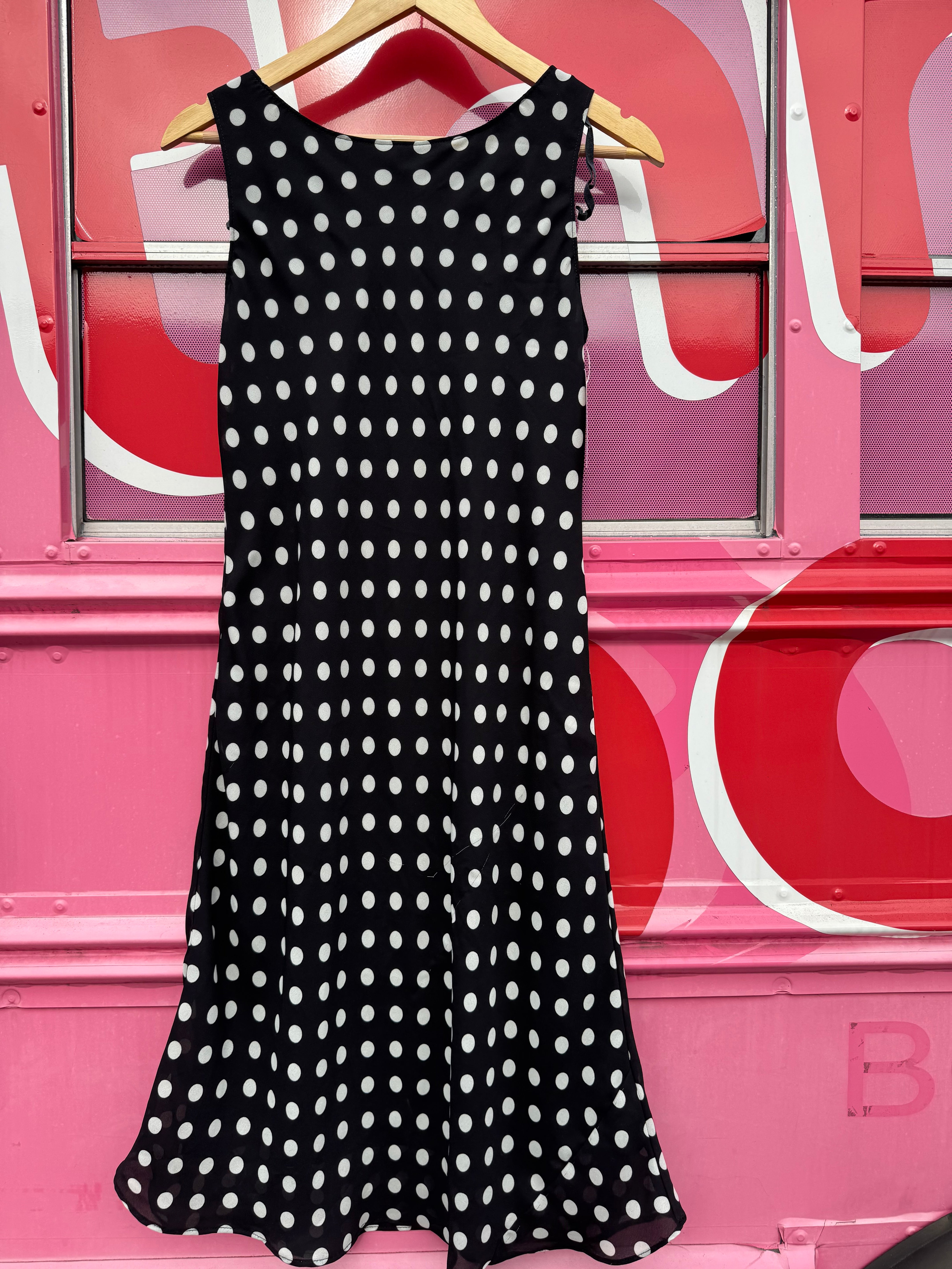 b&w ronni nicole high neck polka midi, 6