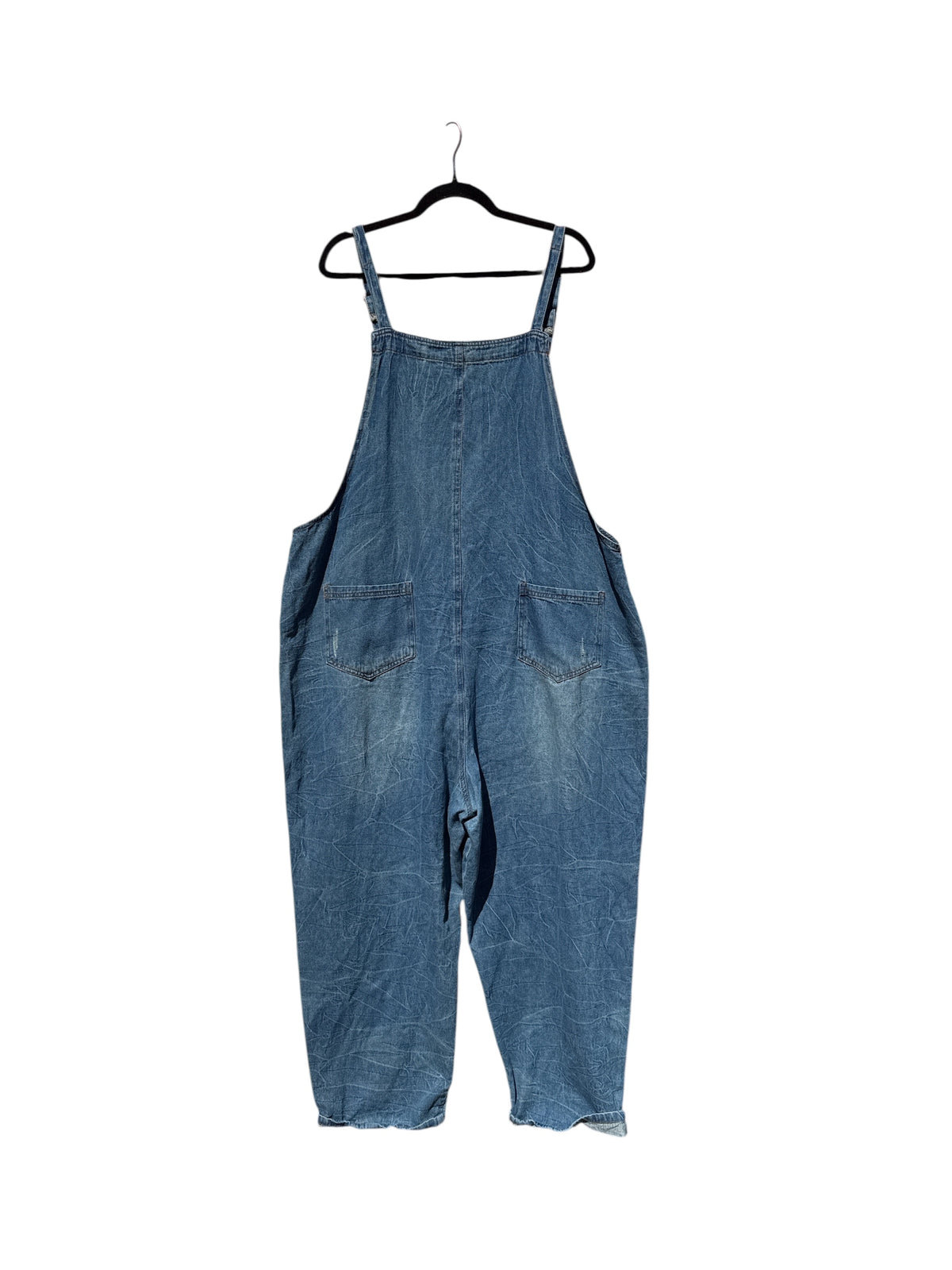 Blue  Paint denim overalls, 2XL