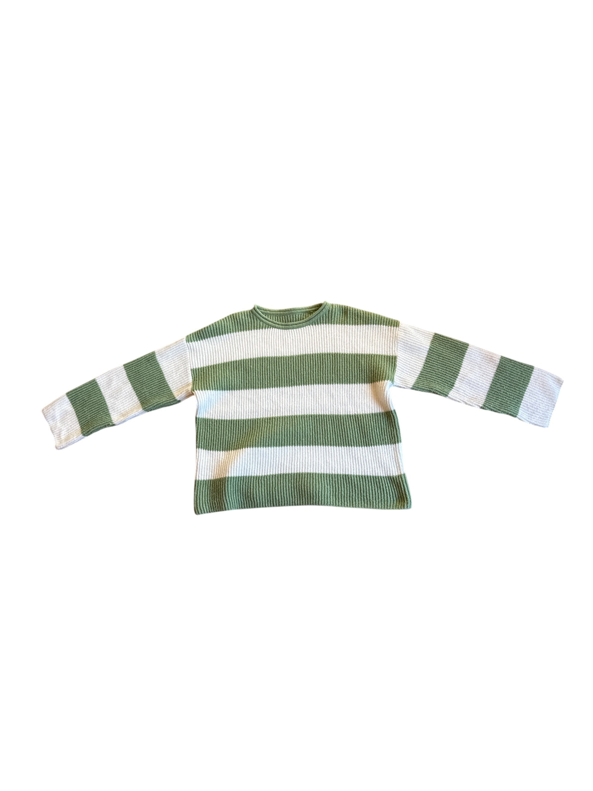 white green  striped sweater, m