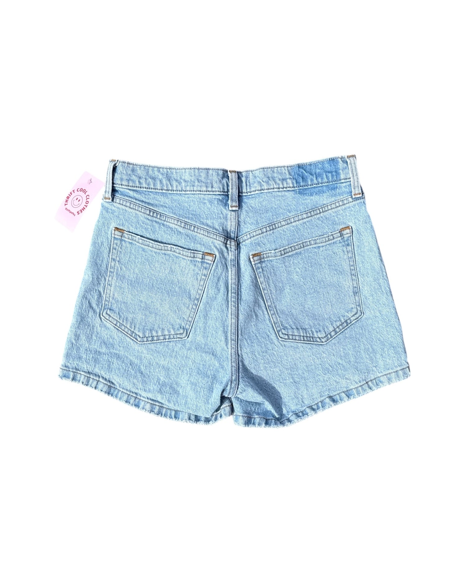 blue abercrombie mom short, 28