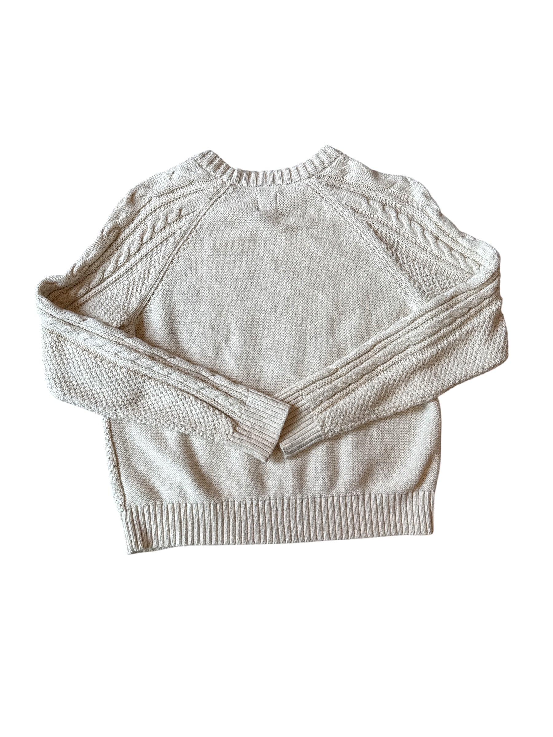 beige gap cable knit sweater, s