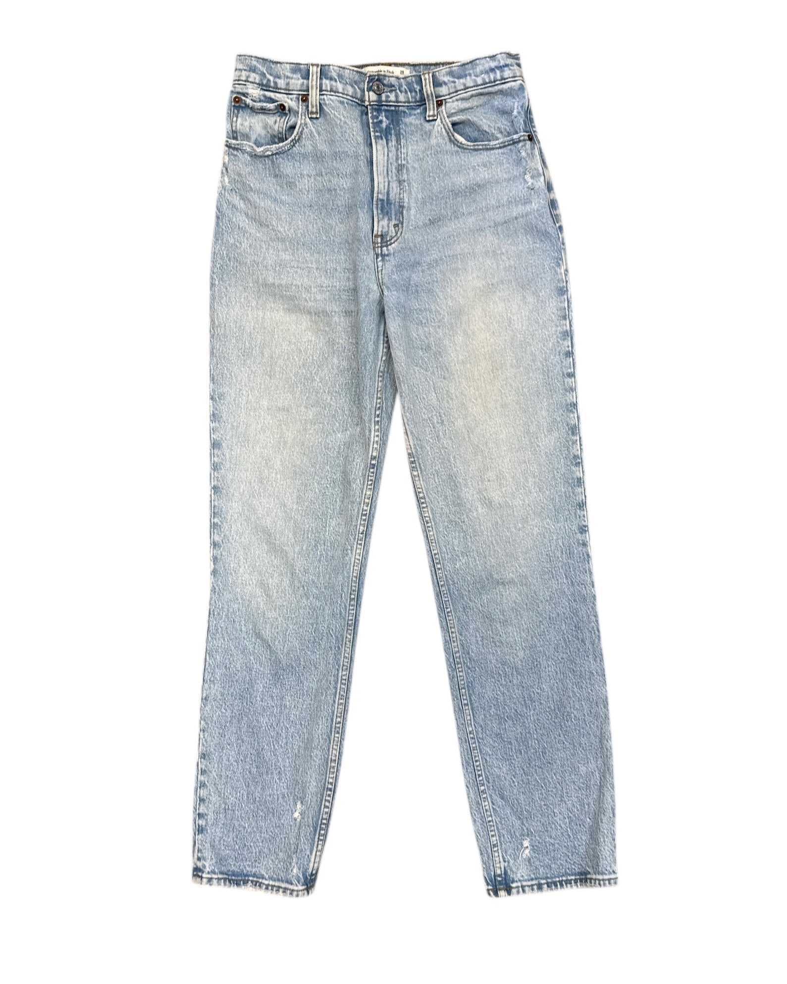 light blue abercrombie 90s straight ultra high rise jeans, 28/6r