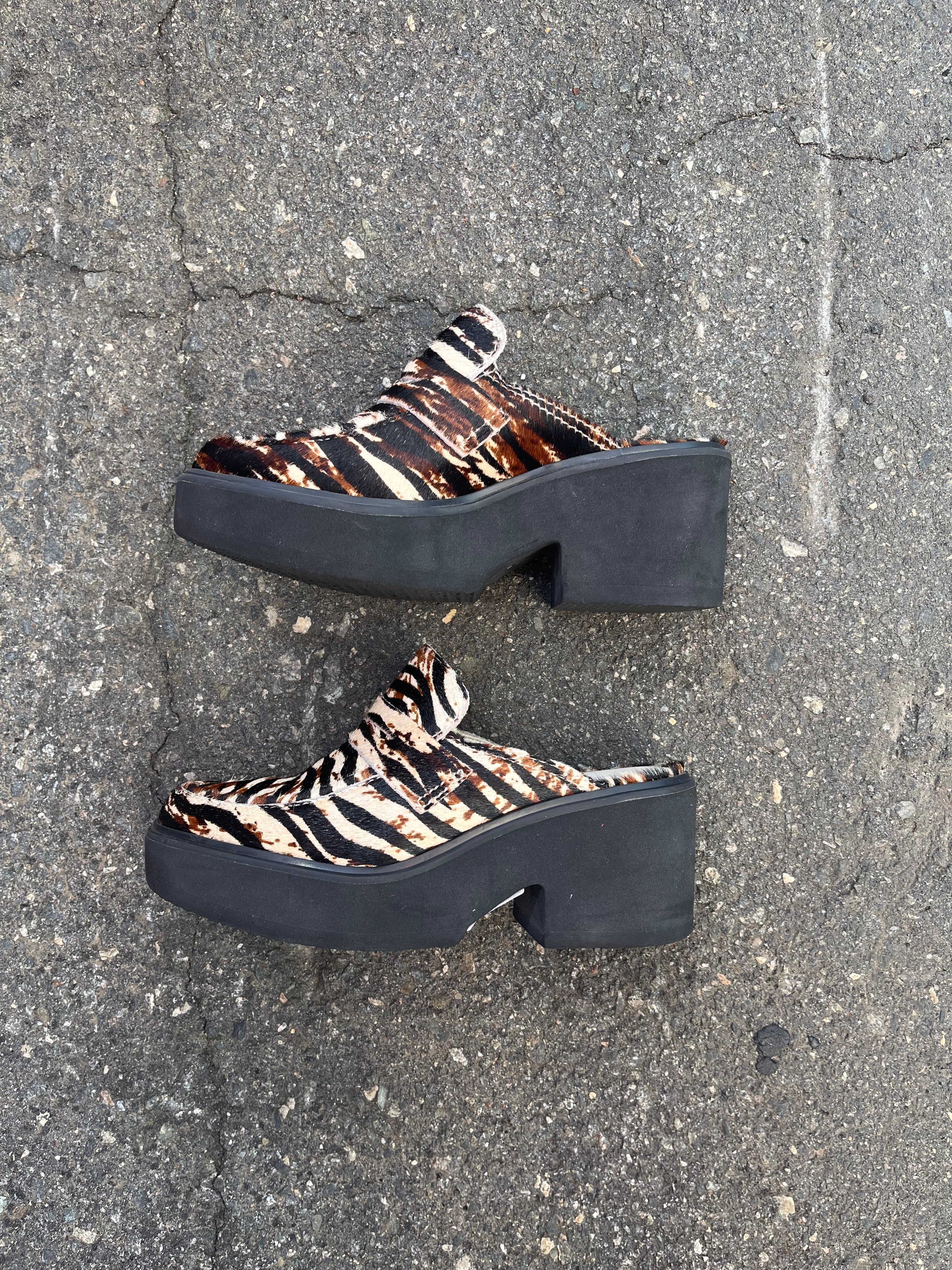 brown Kelly animal print clogs, 7