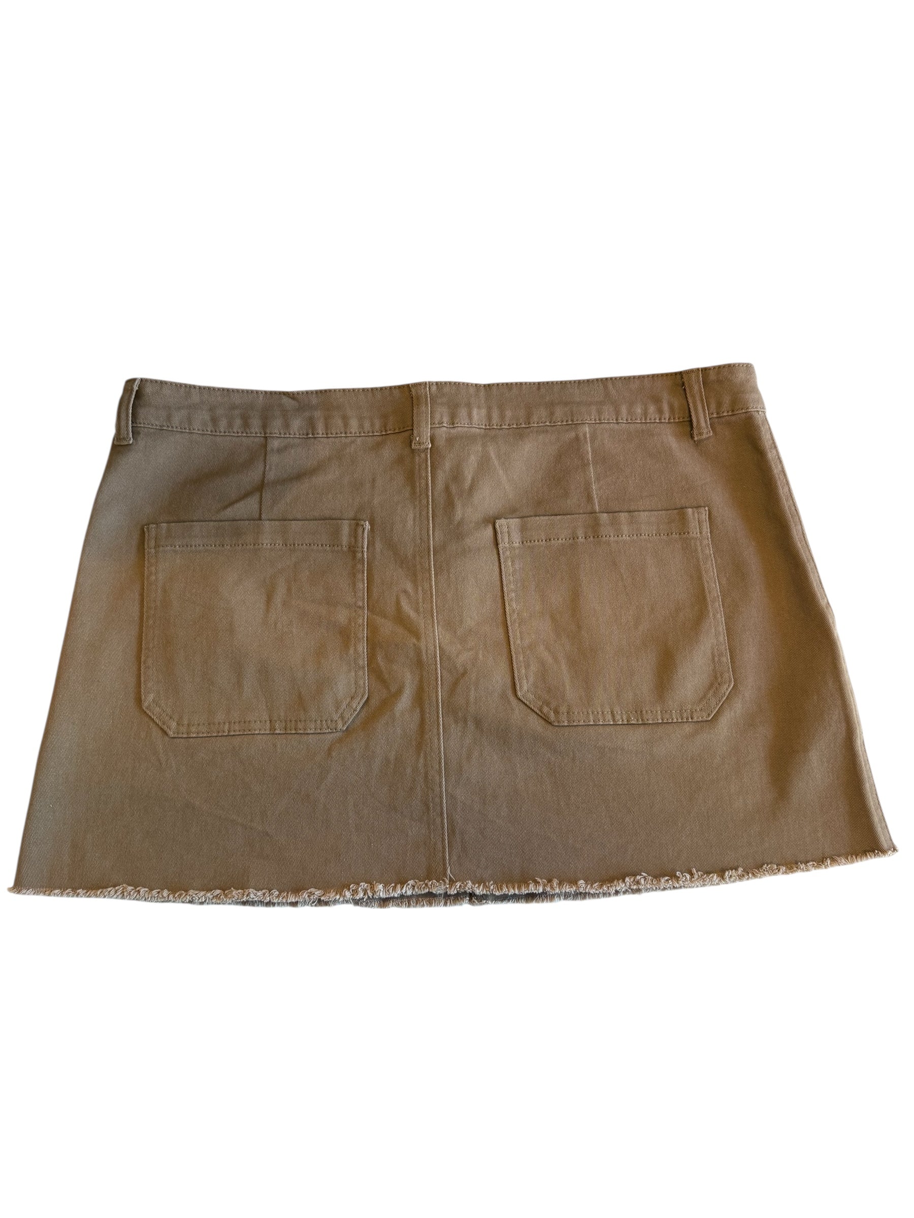tan nobo cargo mini skirt, 2x