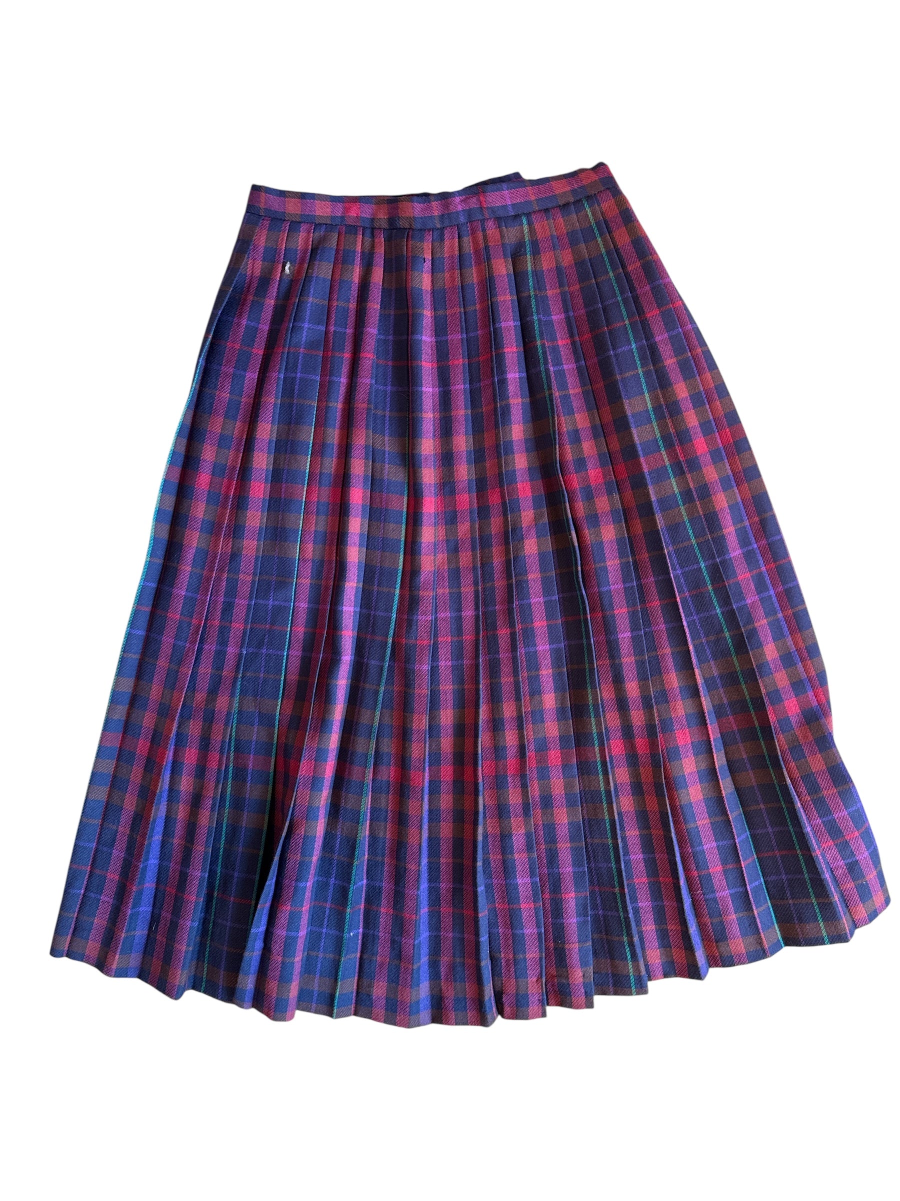 red green blue evan picone plaid pleated skirt, 14