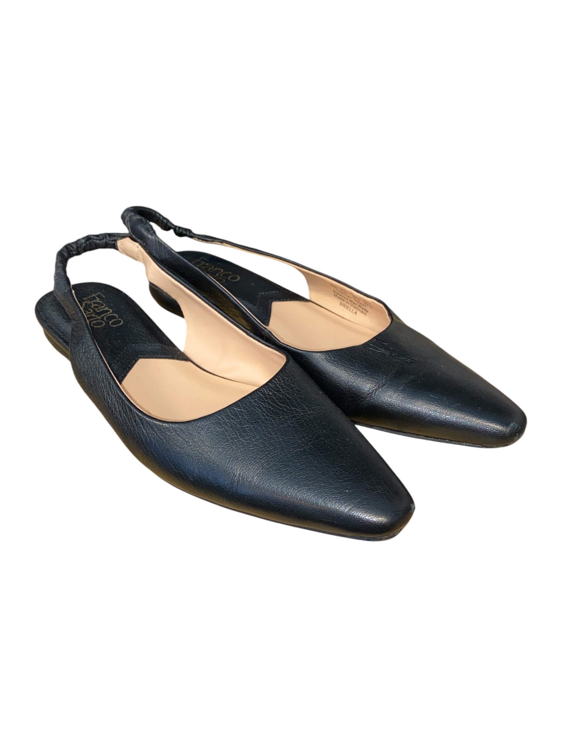black franco sarto slip on pointed toe, 8
