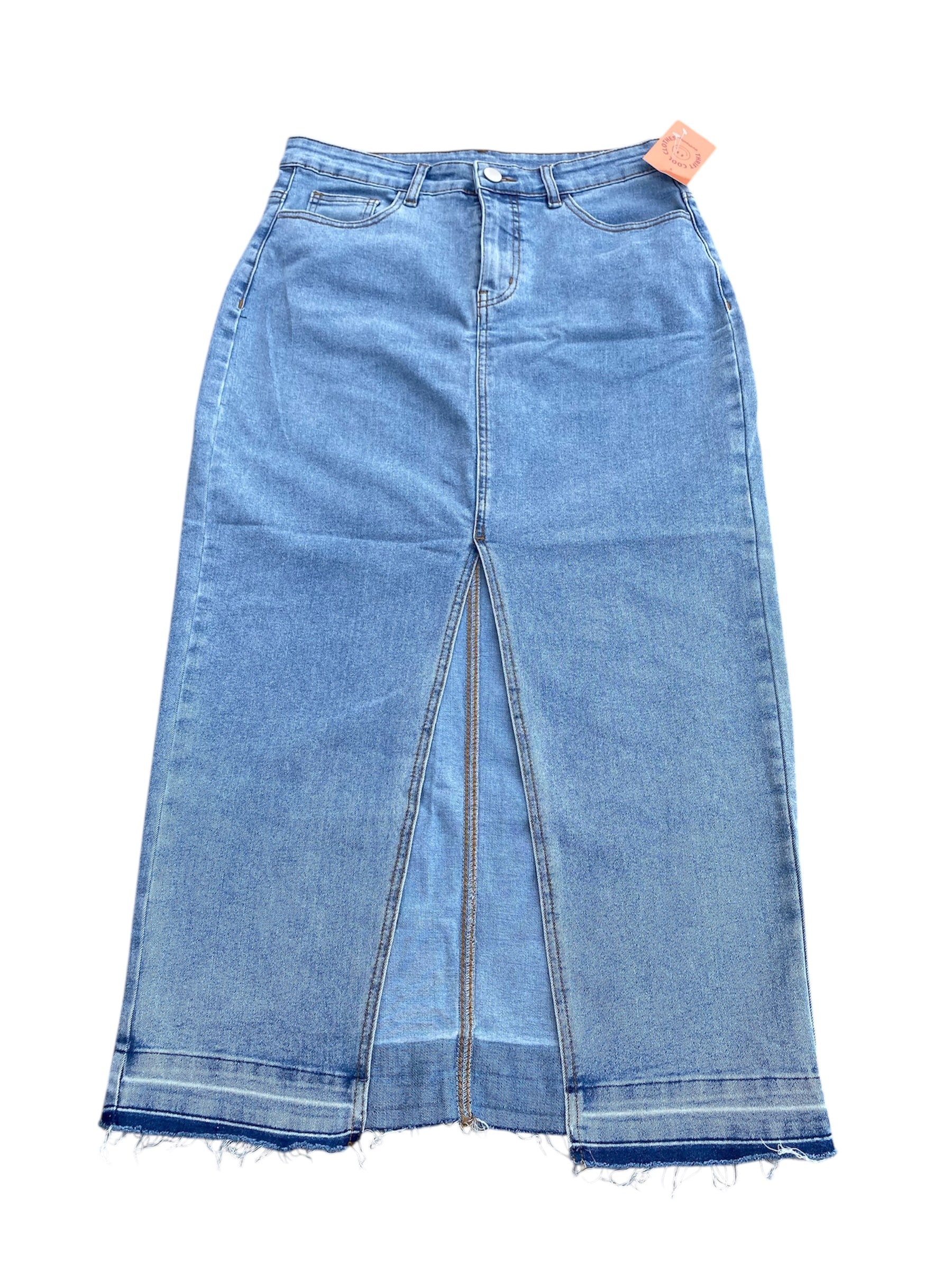 Blue Vine and valley Denim maxi, M