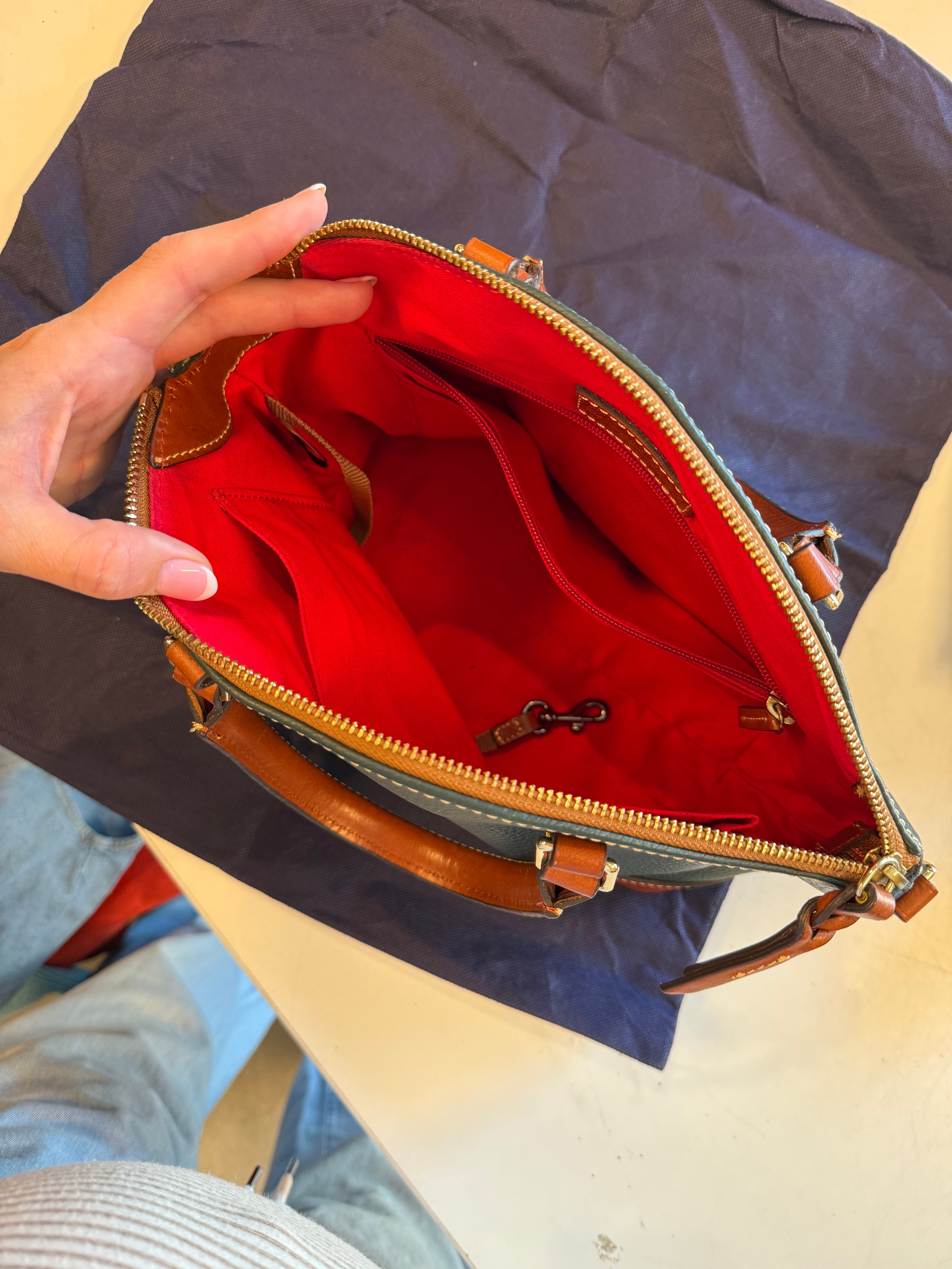 green dooney & bourke Leather handbag