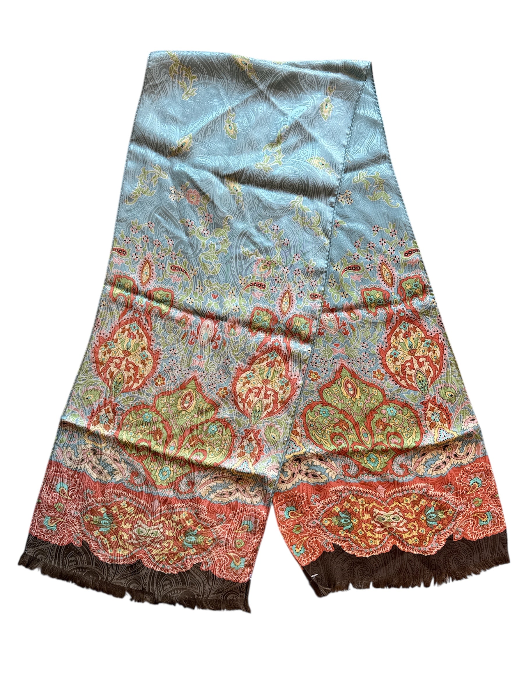 Paisley scarf w fringe