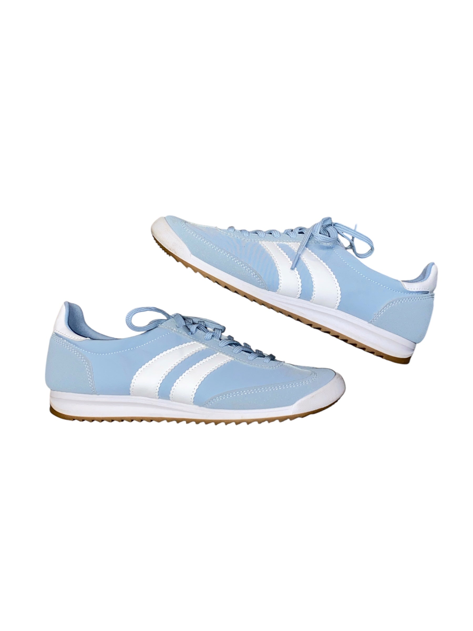 Blue madden girl Stripe sneaker, 7