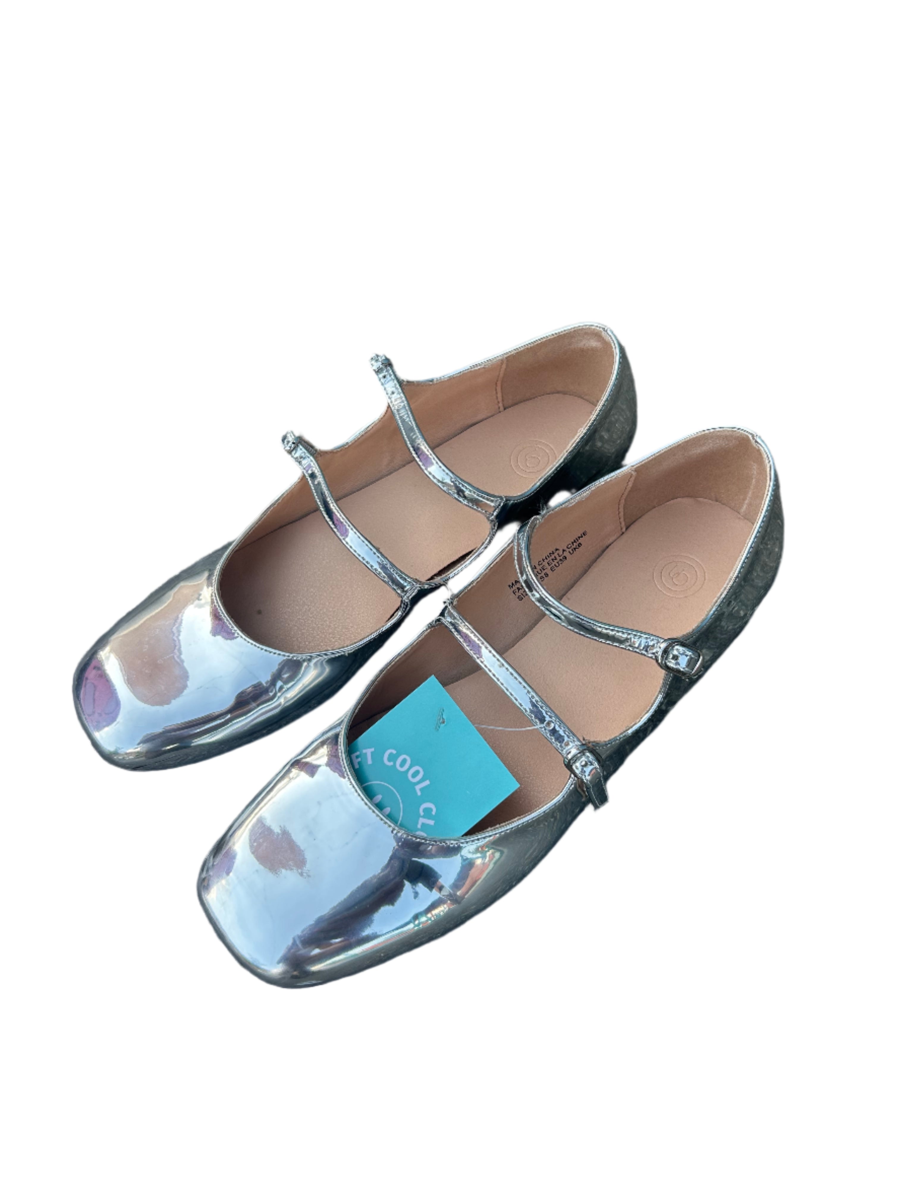 silver urban outfitters metallic ballet flat, 8