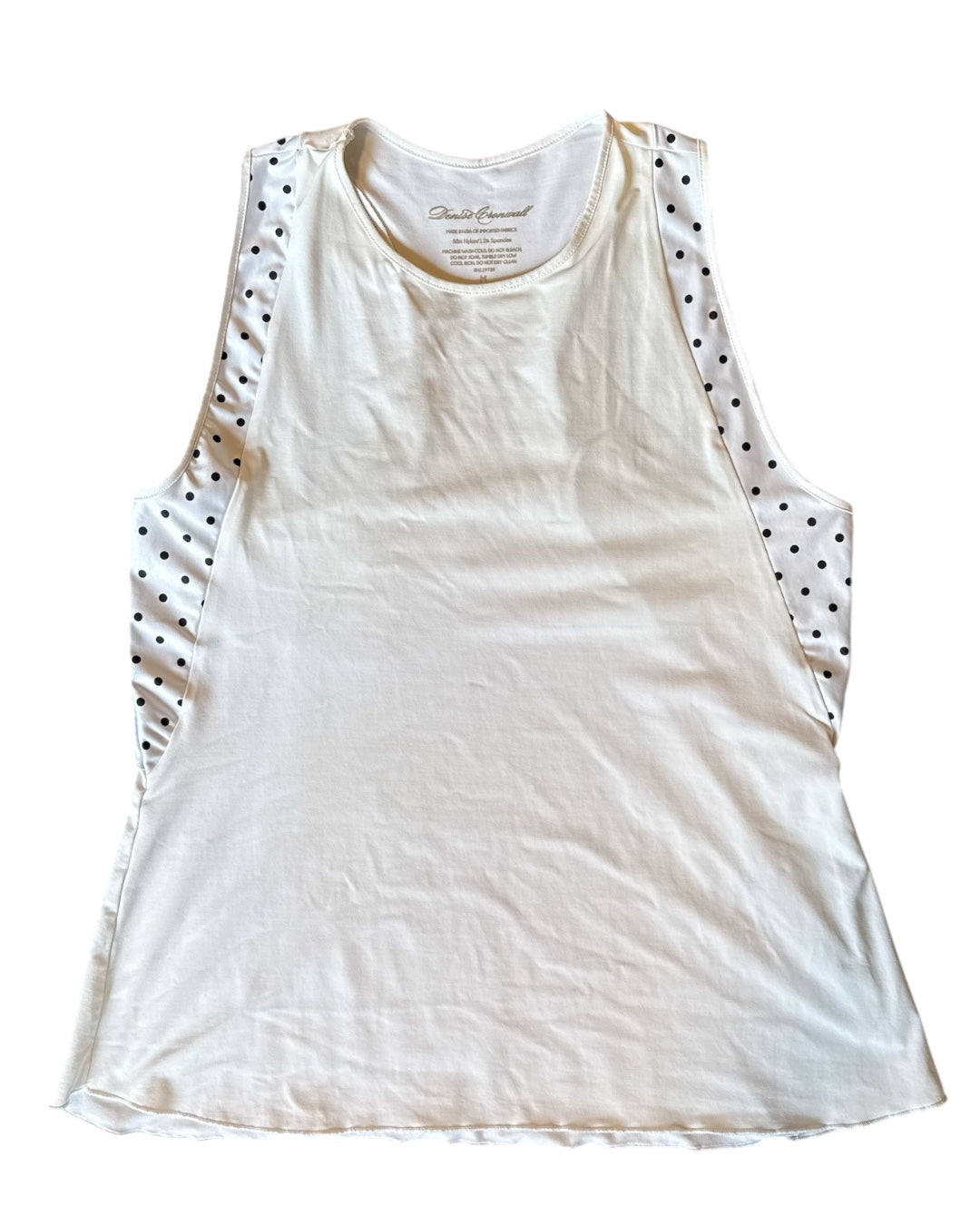 white DC Polka dot athletic tank, M
