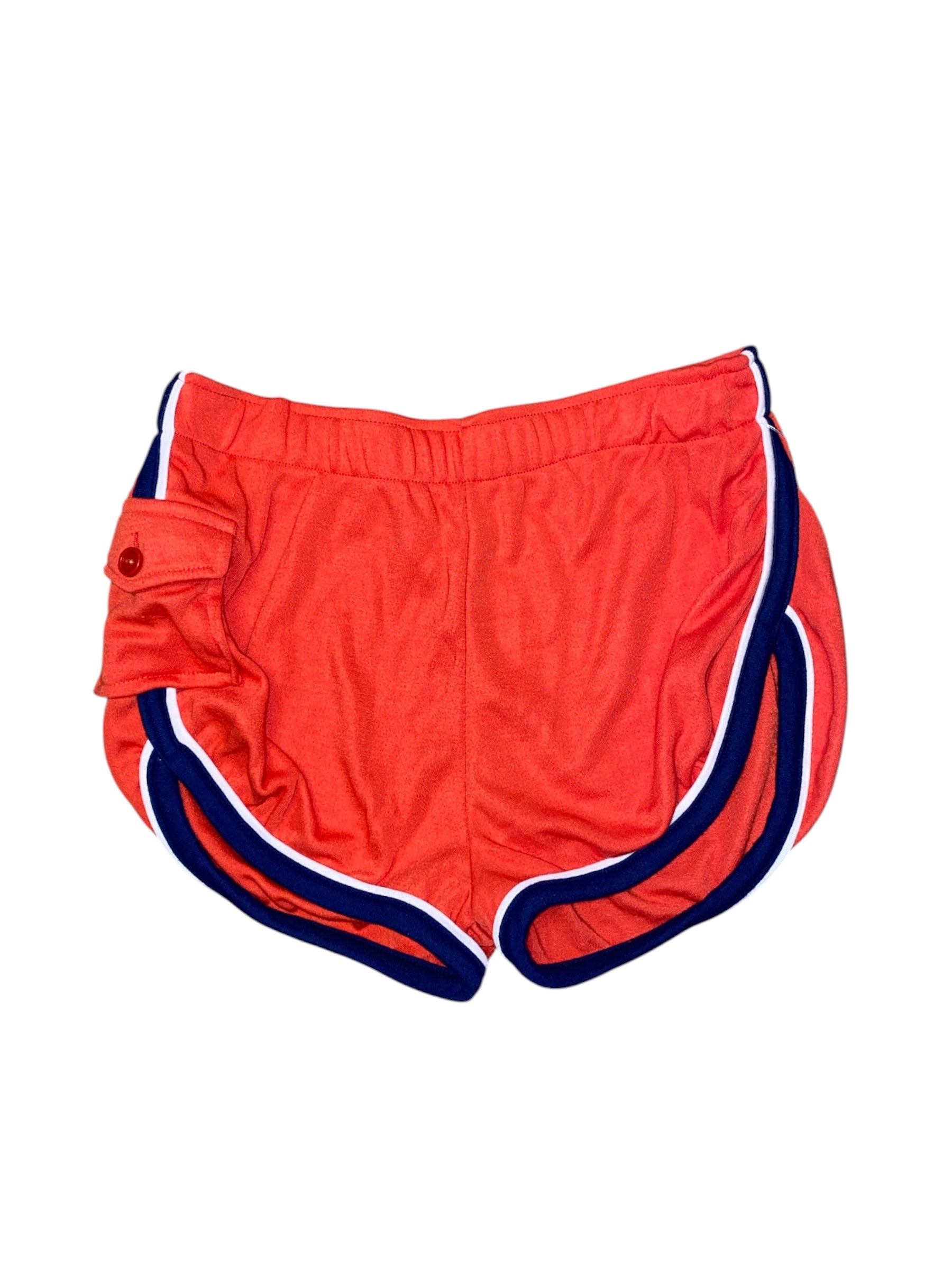 orange navy  lounge v shape shorts, M