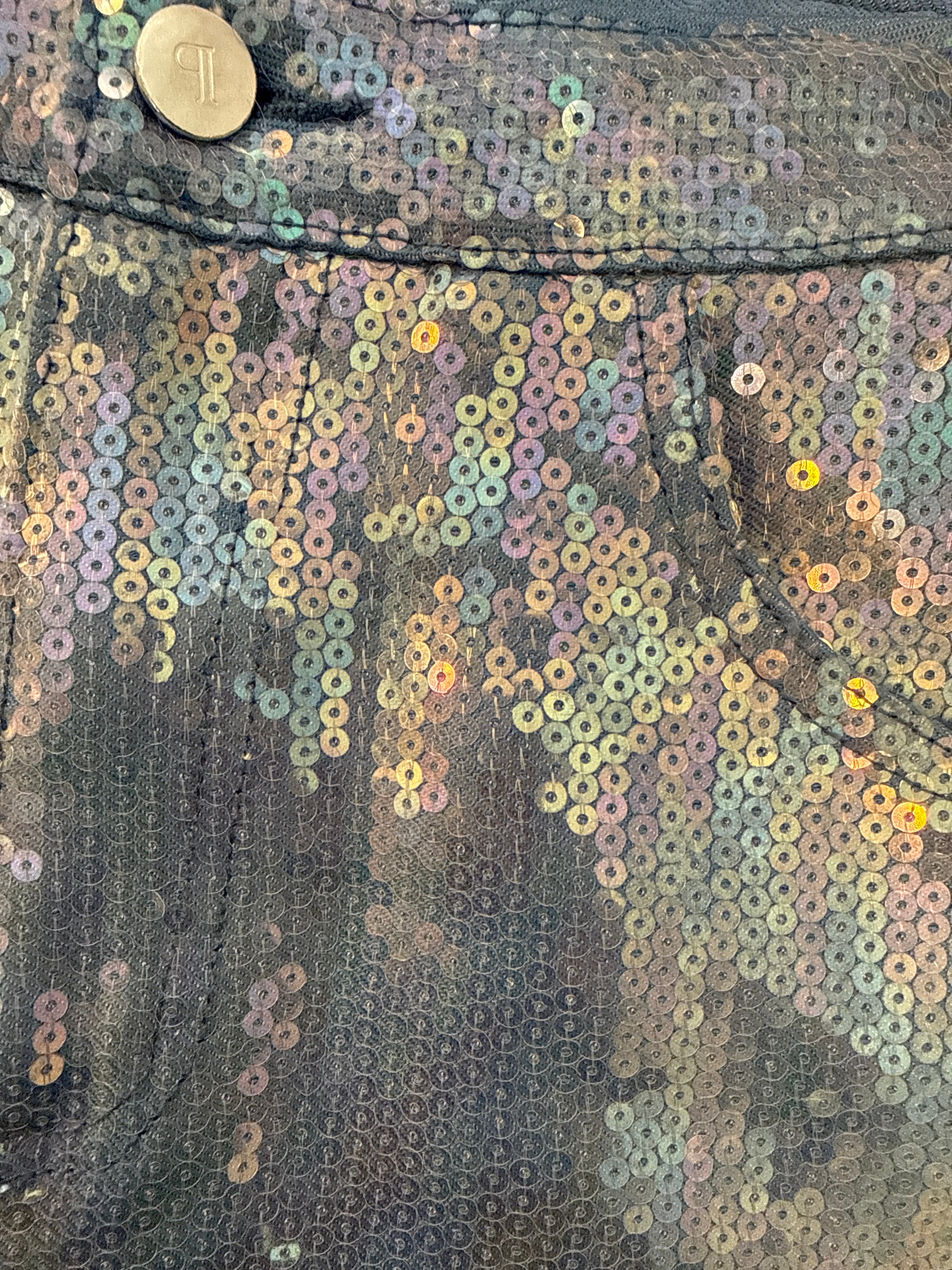 blue pilcro maxi sequined denim skirt, 2