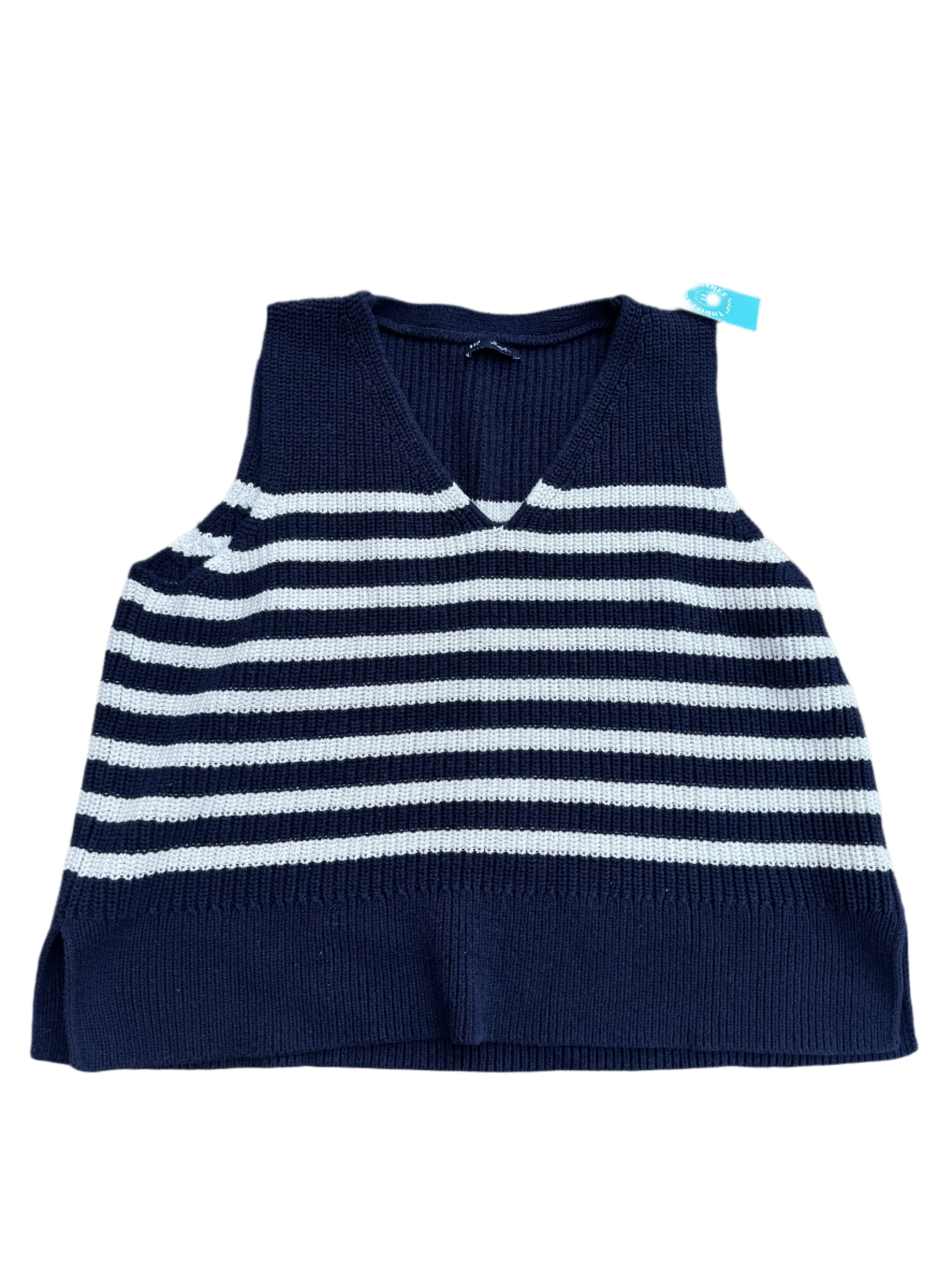 blue gap striped sweater vest, XL