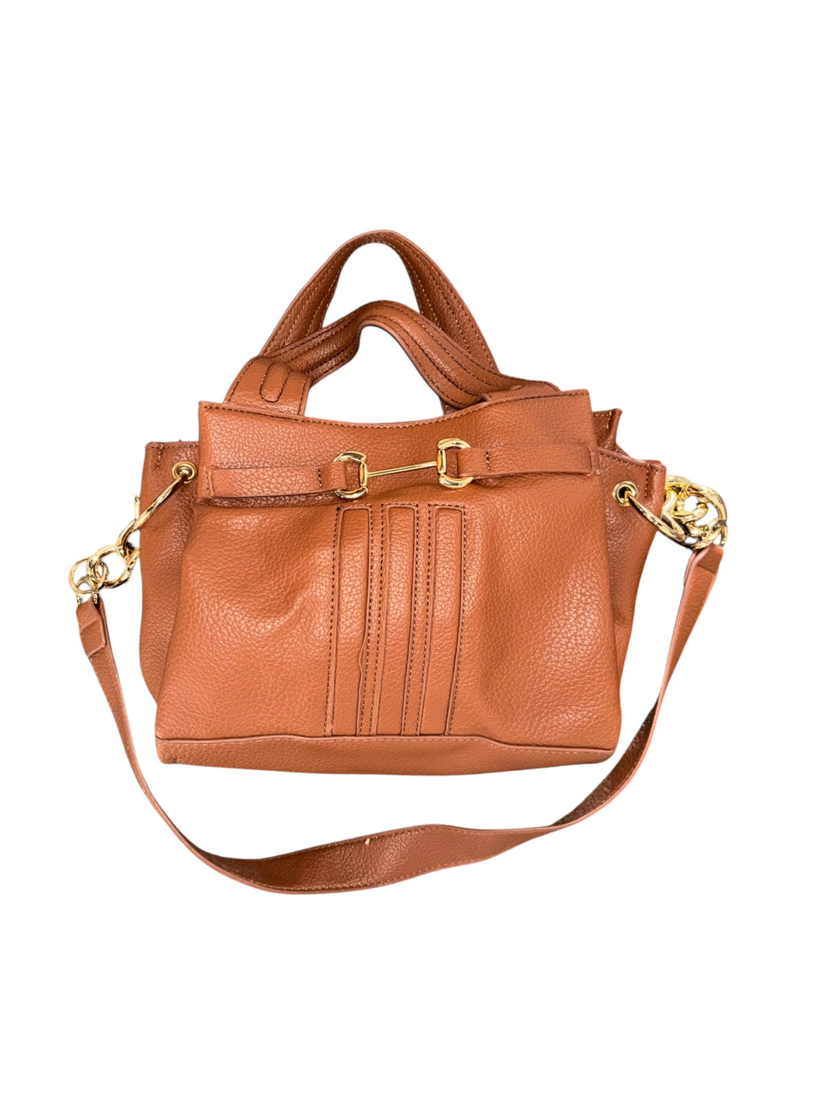 brown steve madden crossbody bag w hardware