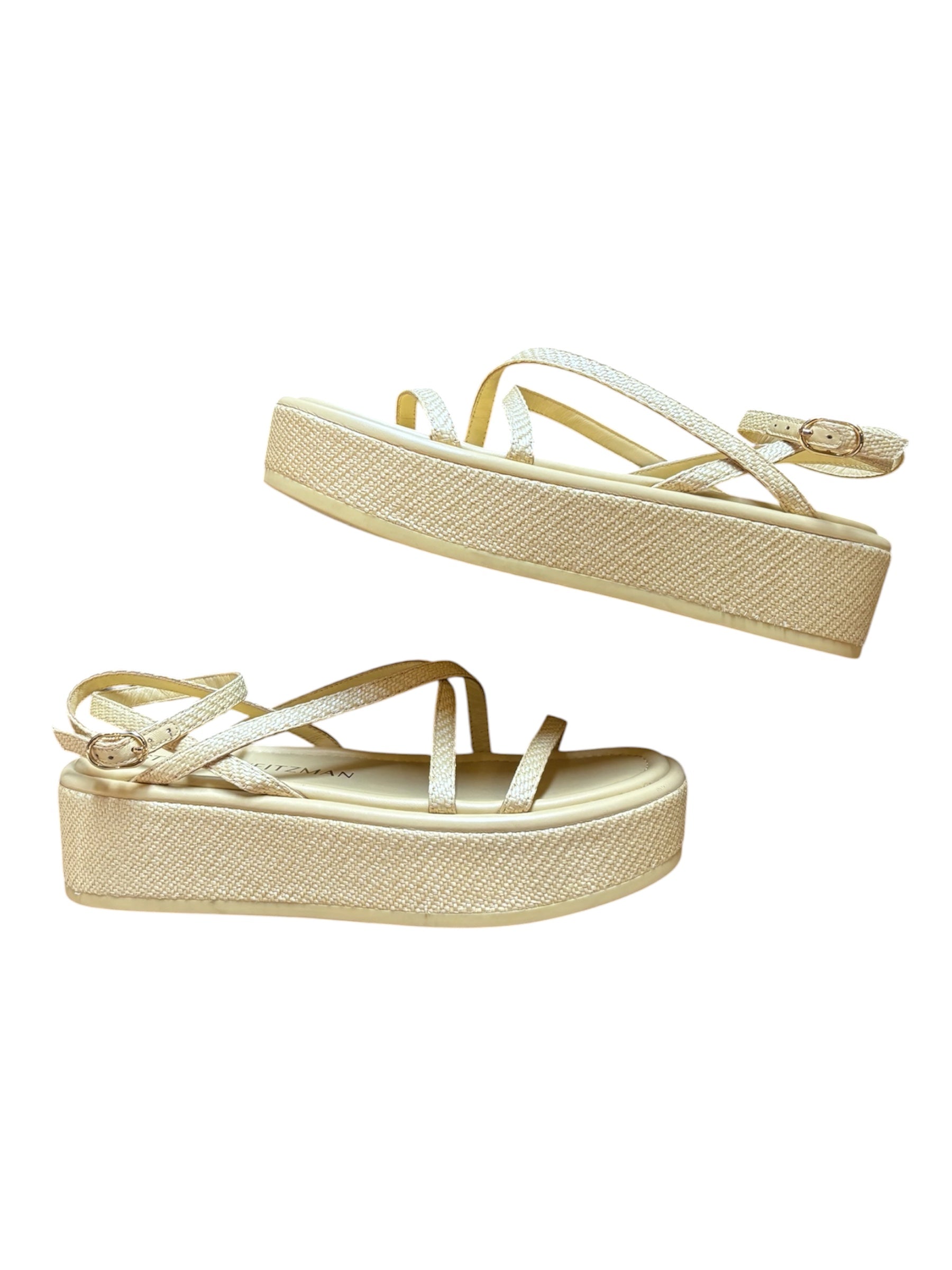 yellow stuart weitzman platform like new sandals, 8