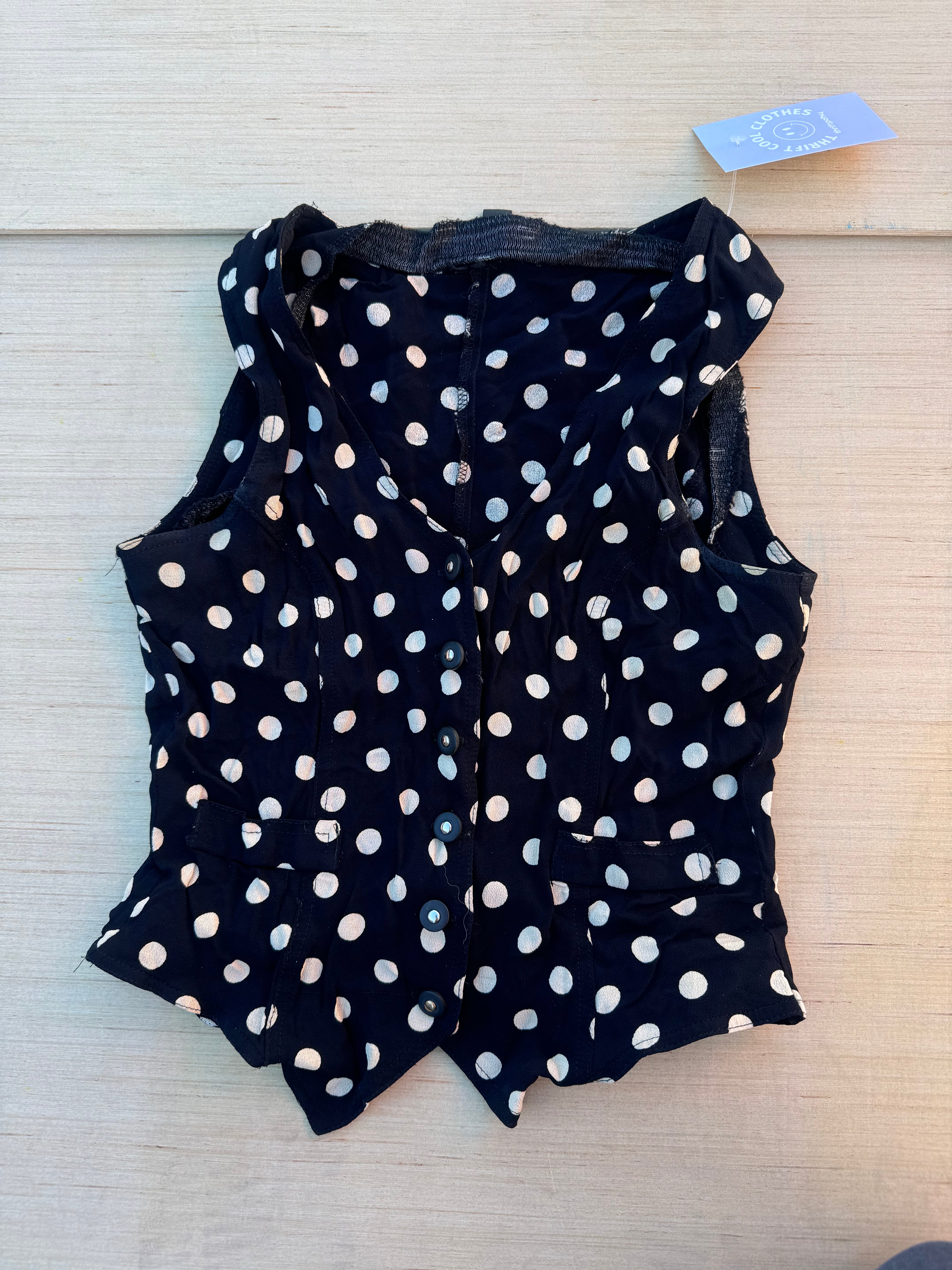 Black Betsey johnson Polka vest, M