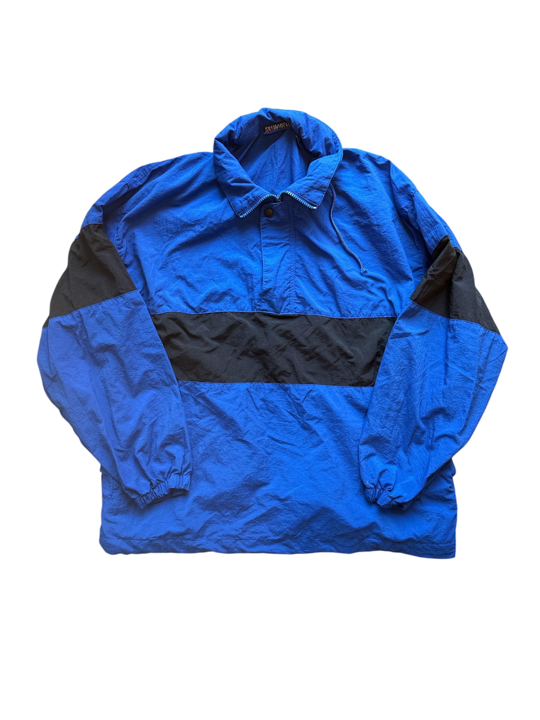 blue fremantle vtg windbreaker, L