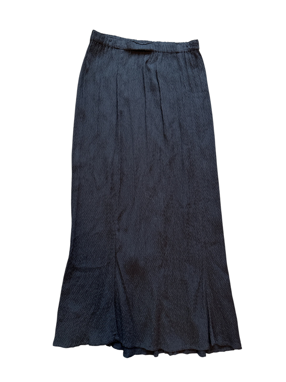 black flax plisse maxi skirt, s