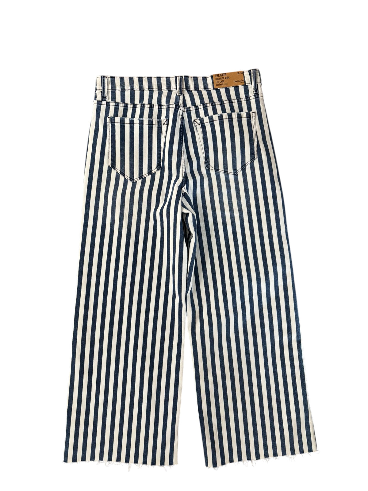 blue white kensie NWT striped jeans, 10