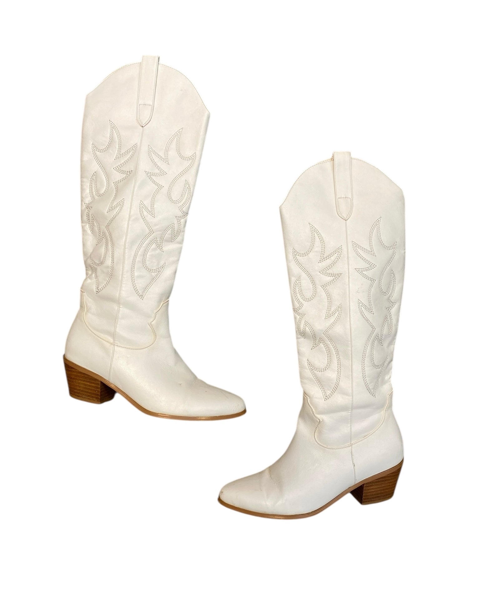 White Billini Tall cowgirl boots, 9
