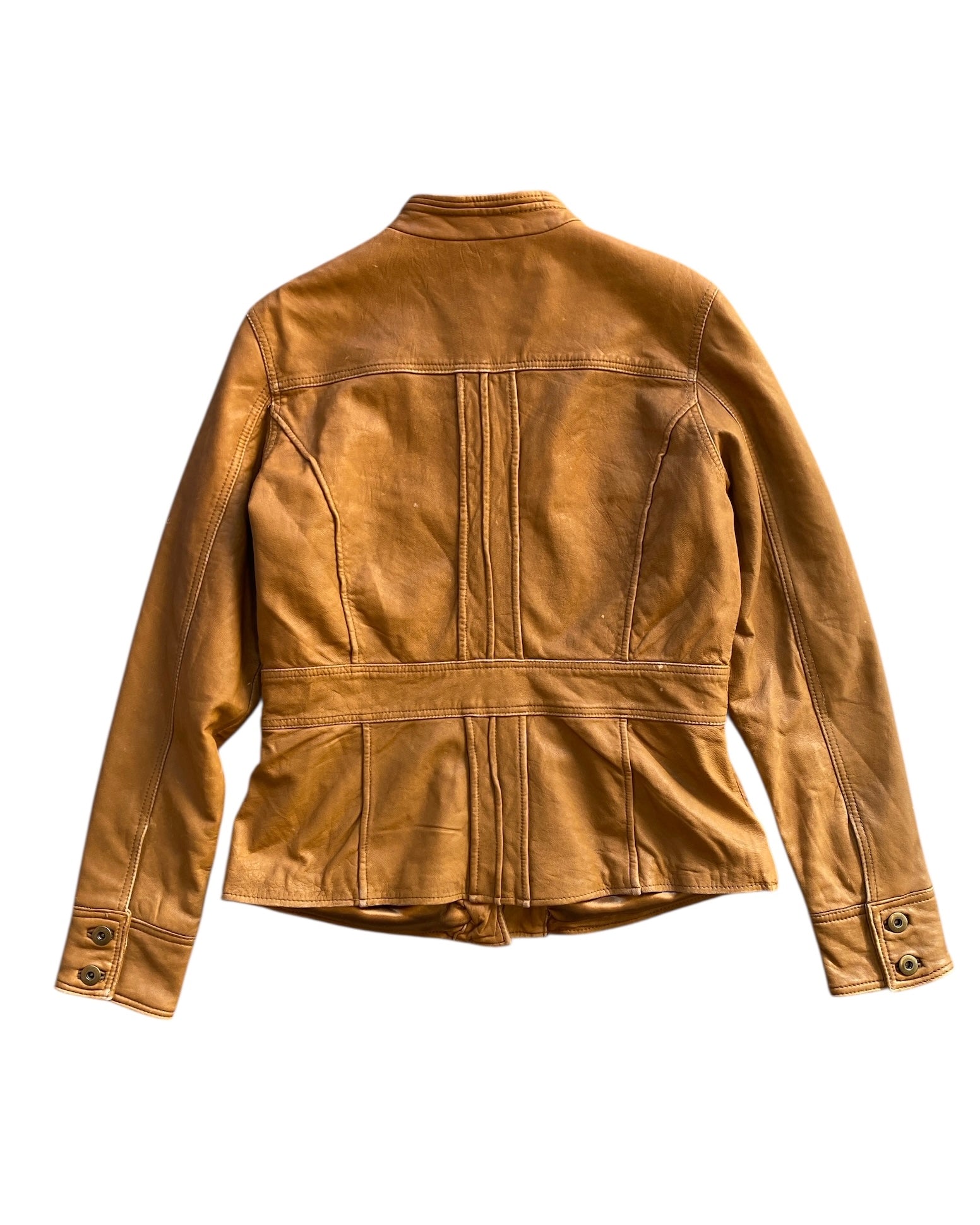 tan coldwater creek leather jacket, 6