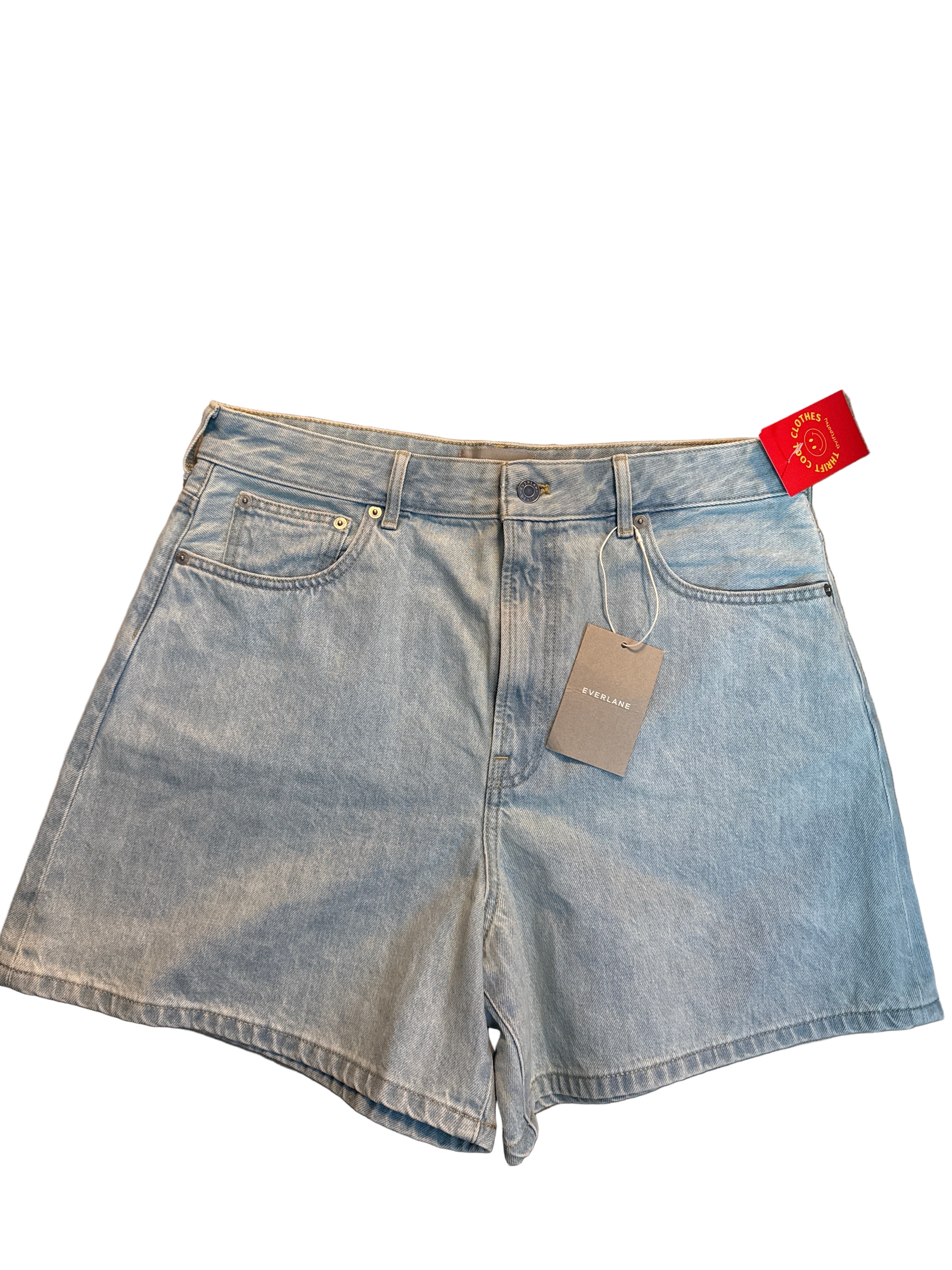 blue everlane jorts nwt, 31