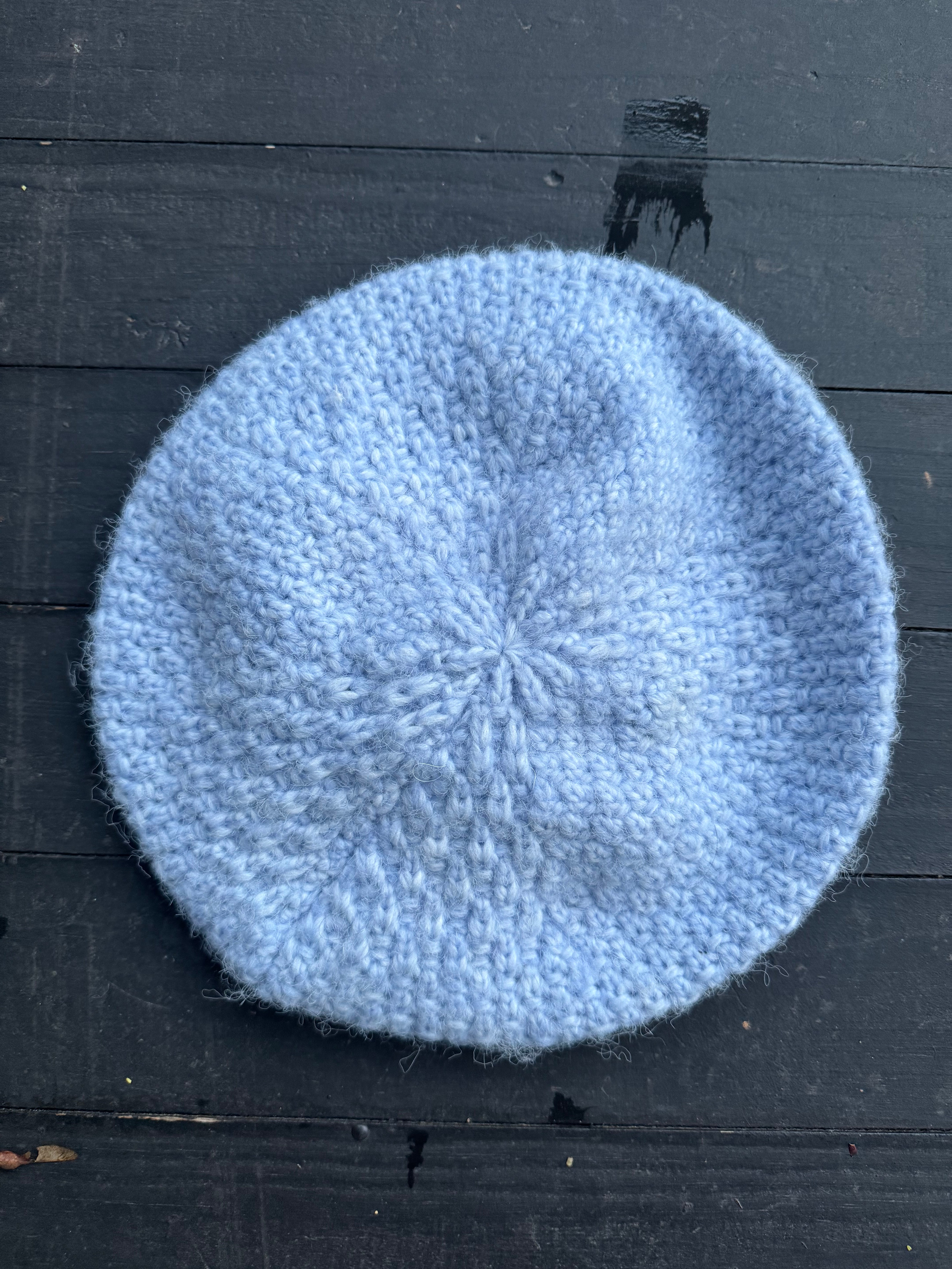 blue H&m knit beret