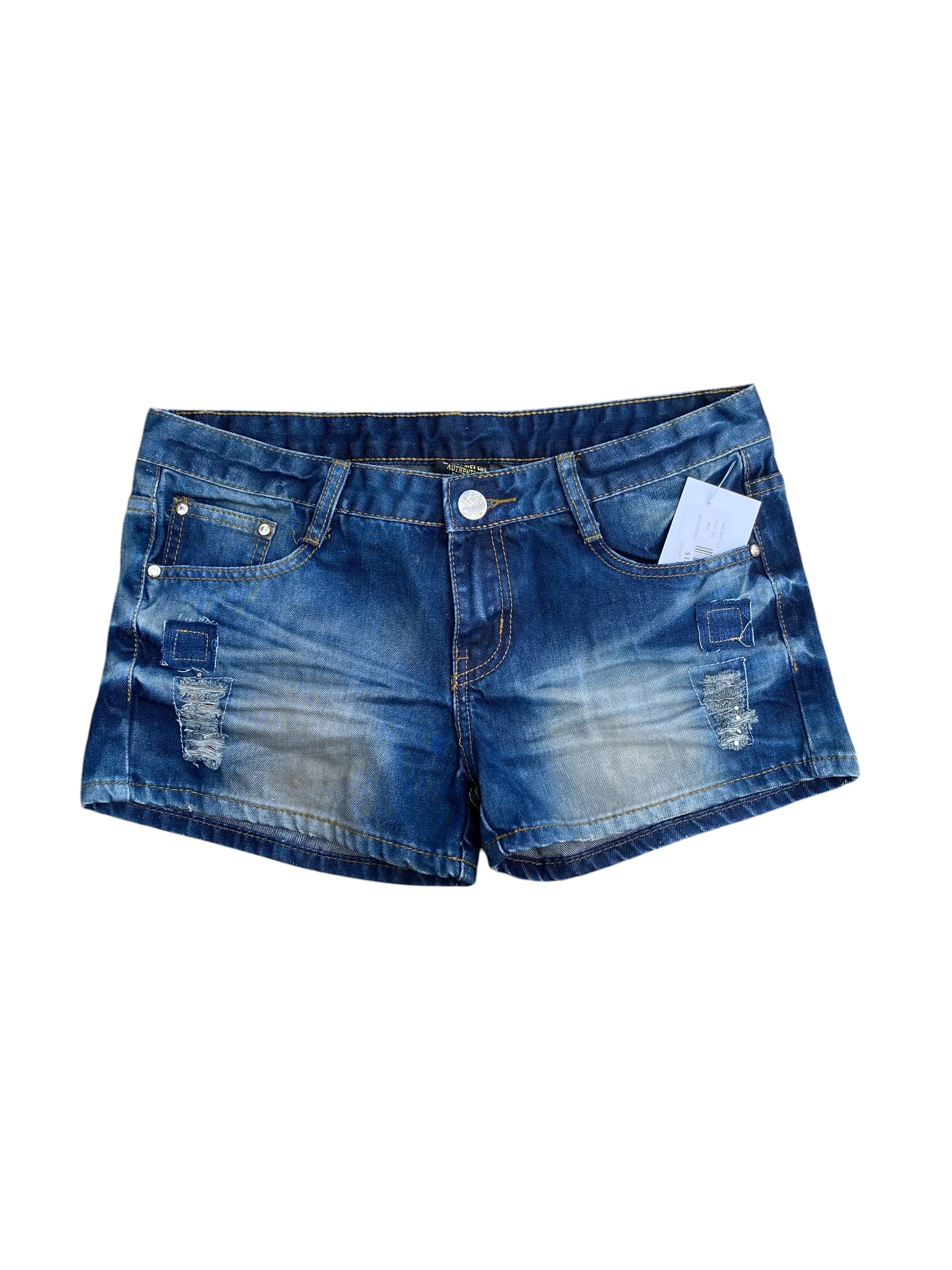 blue bei mei cut jean shorts, 30